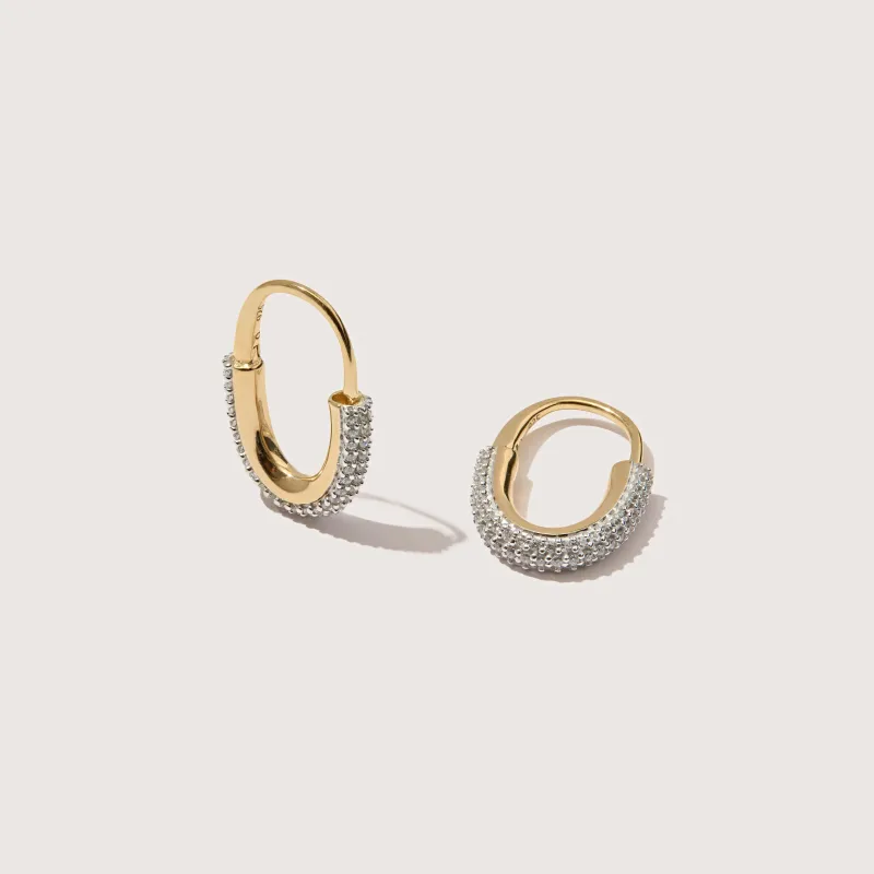 Roscida Pavé Oval Hoops sold by Otiumberg
