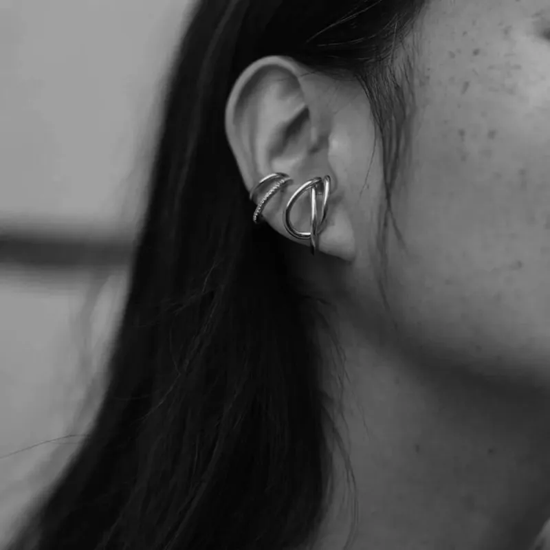 Silver Signature Ear Cuff Set sold by Otiumberg