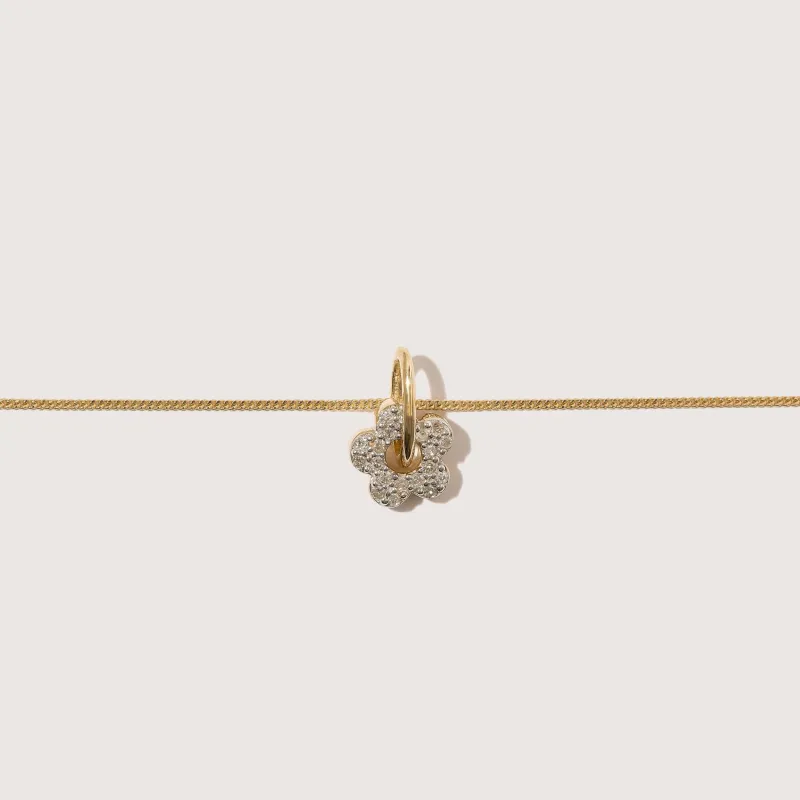 Tiny Diamond Flower Necklace sold by Otiumberg