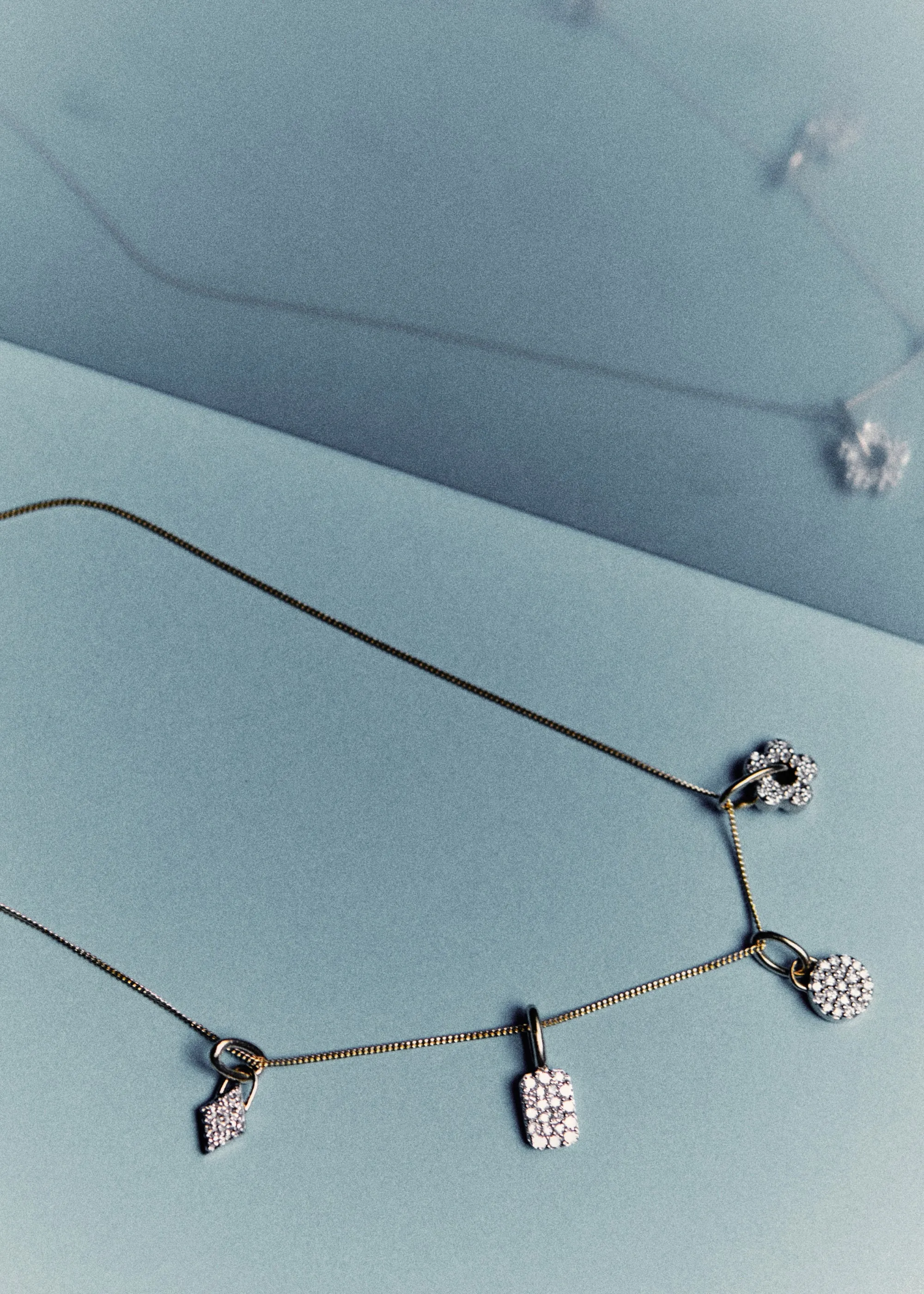 Tiny Diamond Disc Necklace sold by Otiumberg product image thumbnail 5