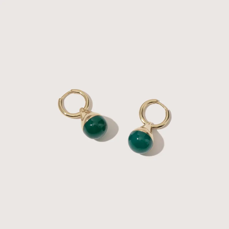 Stilla Green Onyx Earrings sold by Otiumberg