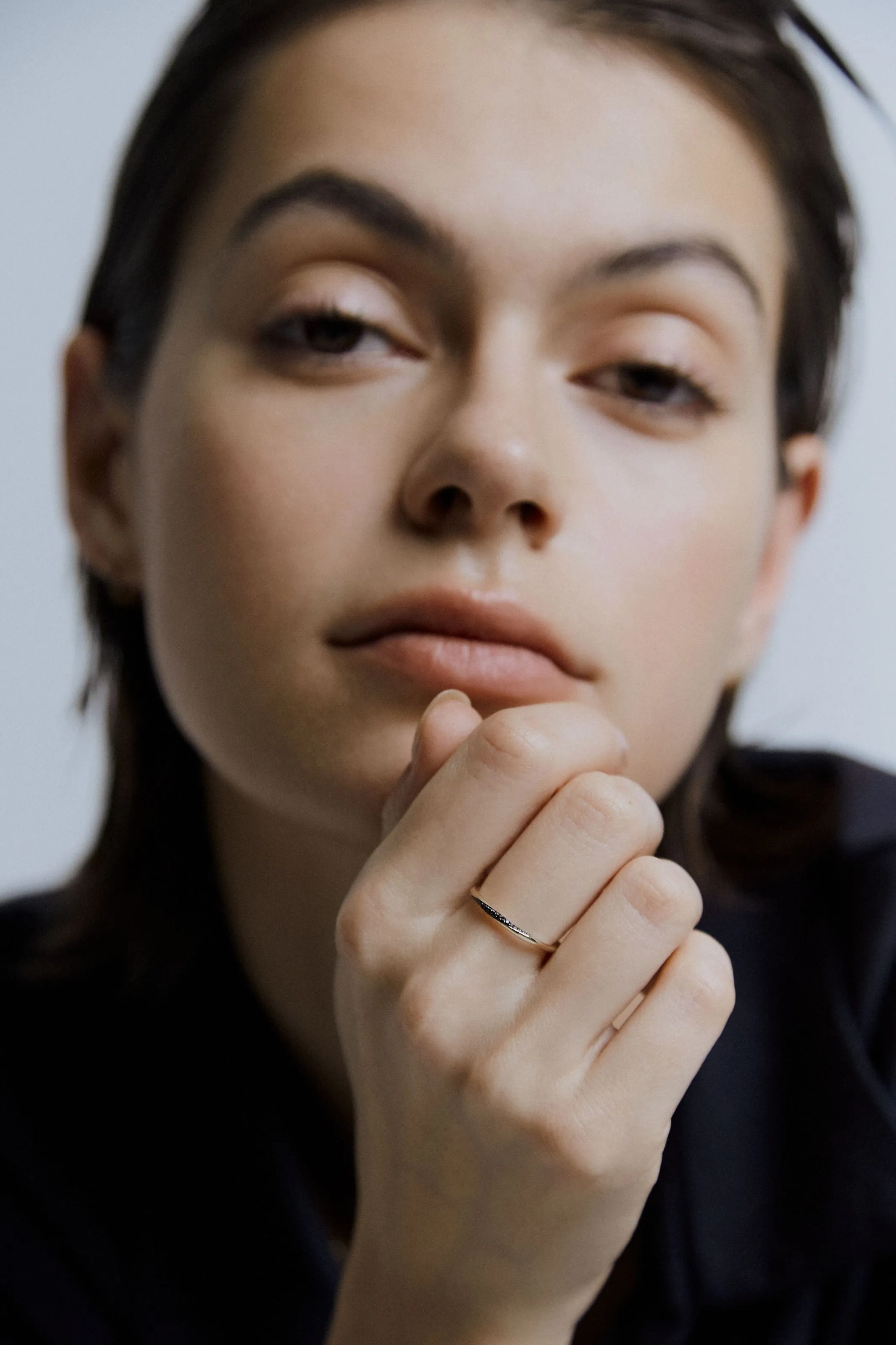 Twisted Black Diamond Thread Ring sold by Otiumberg product image thumbnail 2