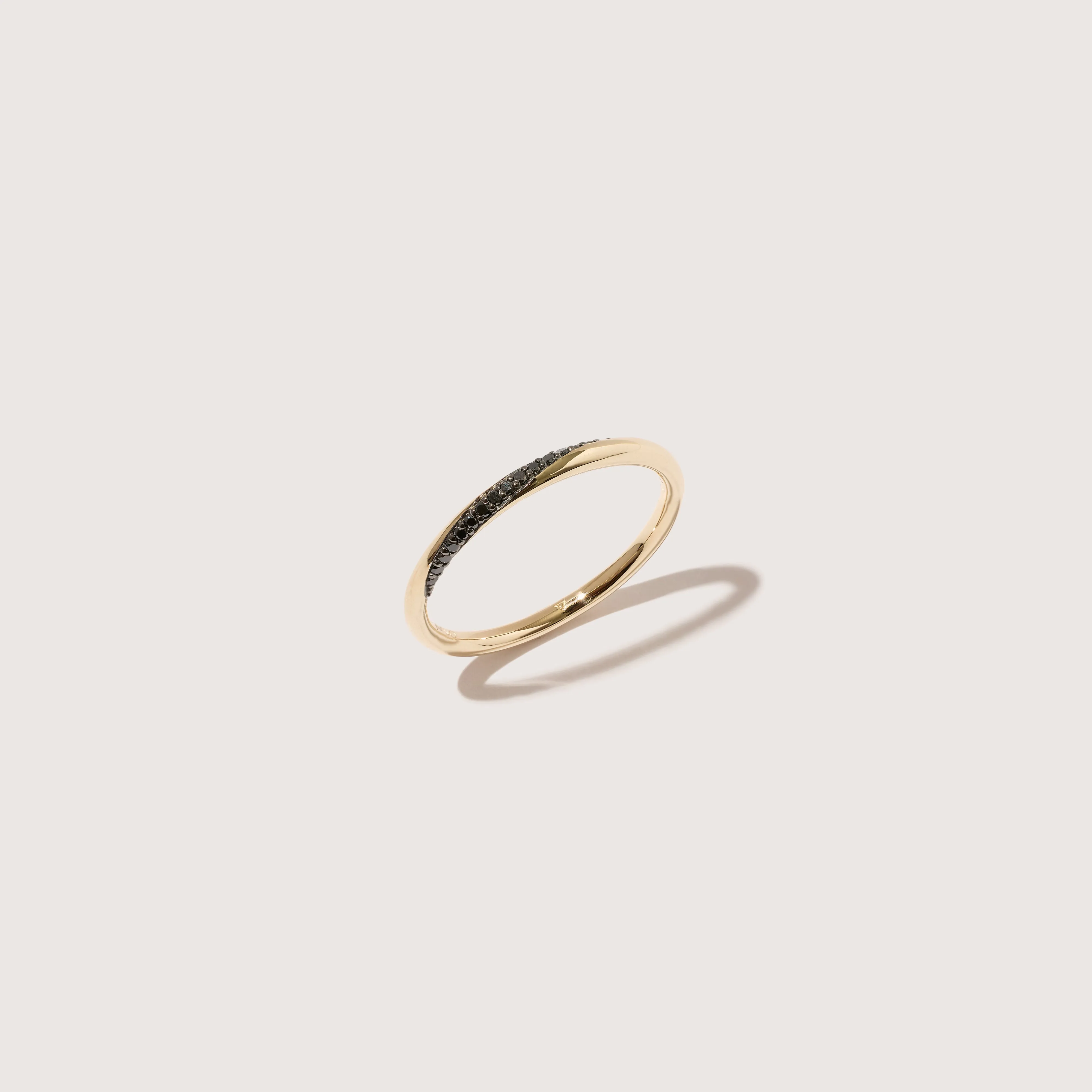 Twisted Black Diamond Thread Ring sold by Otiumberg