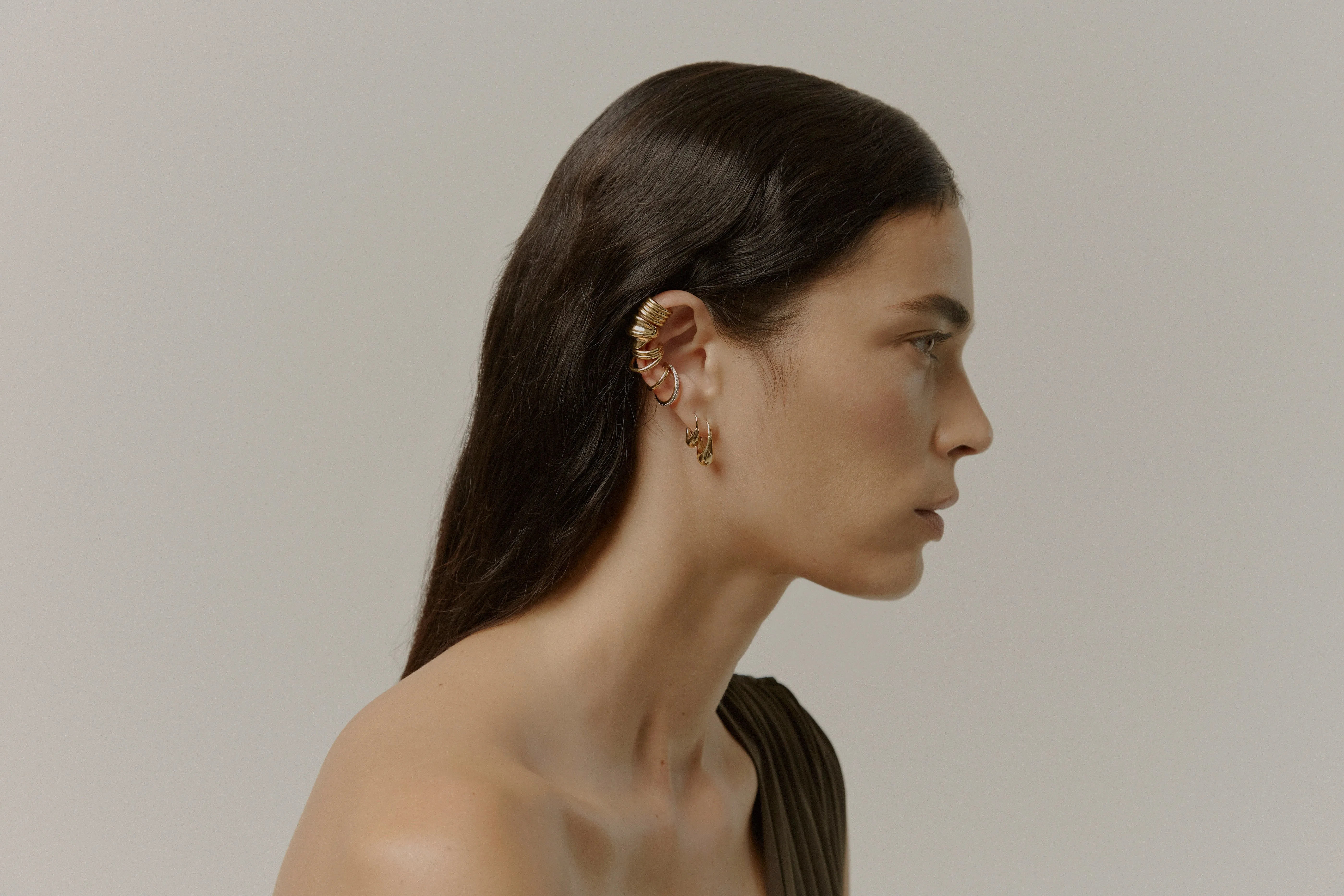 Roscida Drop Hoops Set sold by Otiumberg product image thumbnail 3