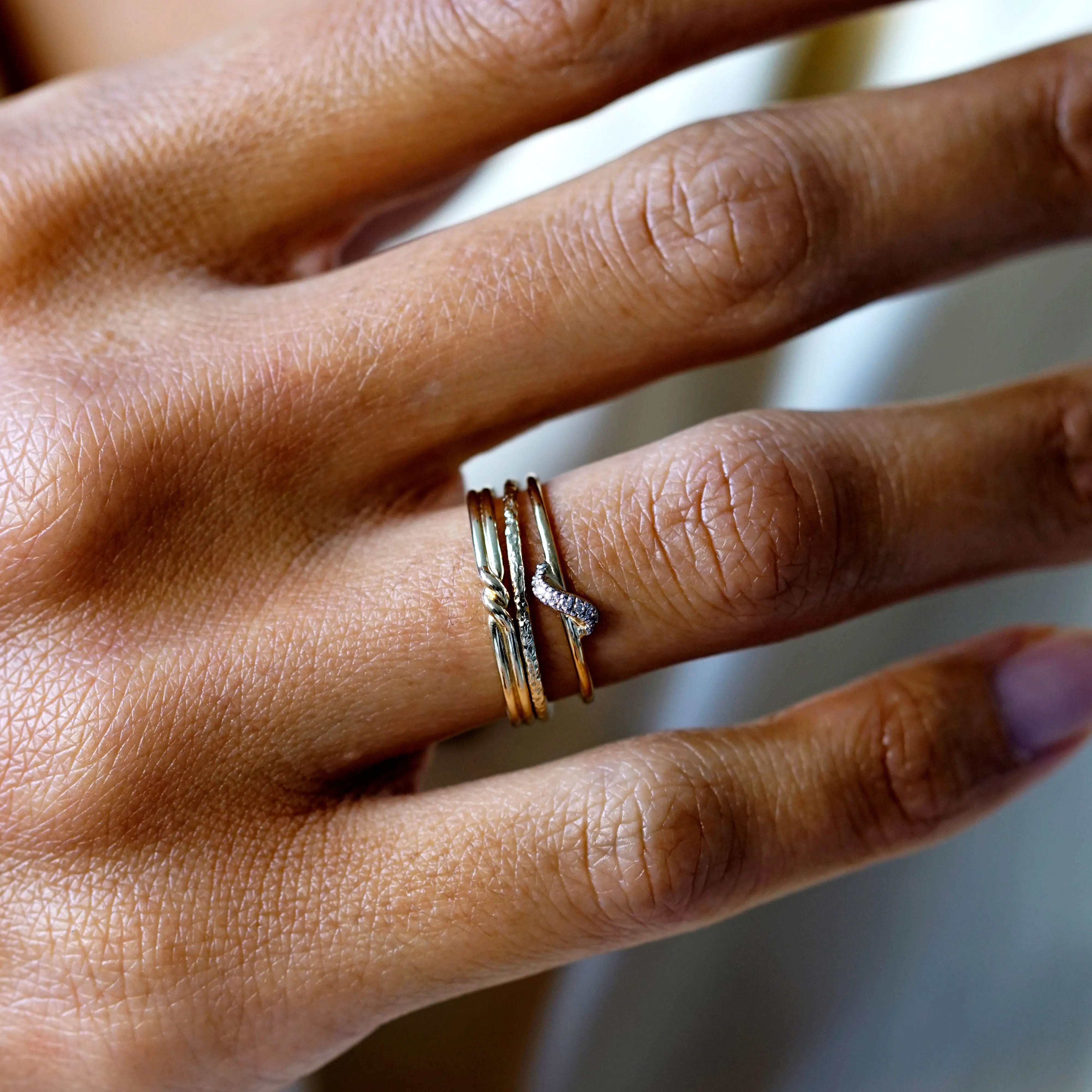 Classic Hammered Thread Ring sold by Otiumberg product image thumbnail 3