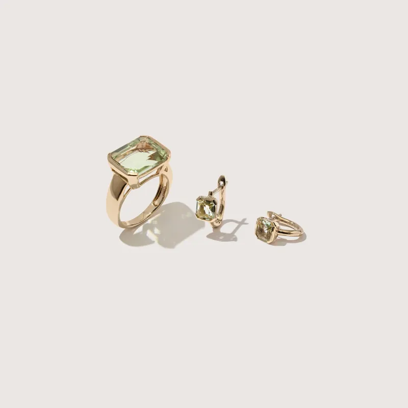 14kt Mint Quartz Domino Set sold by Otiumberg