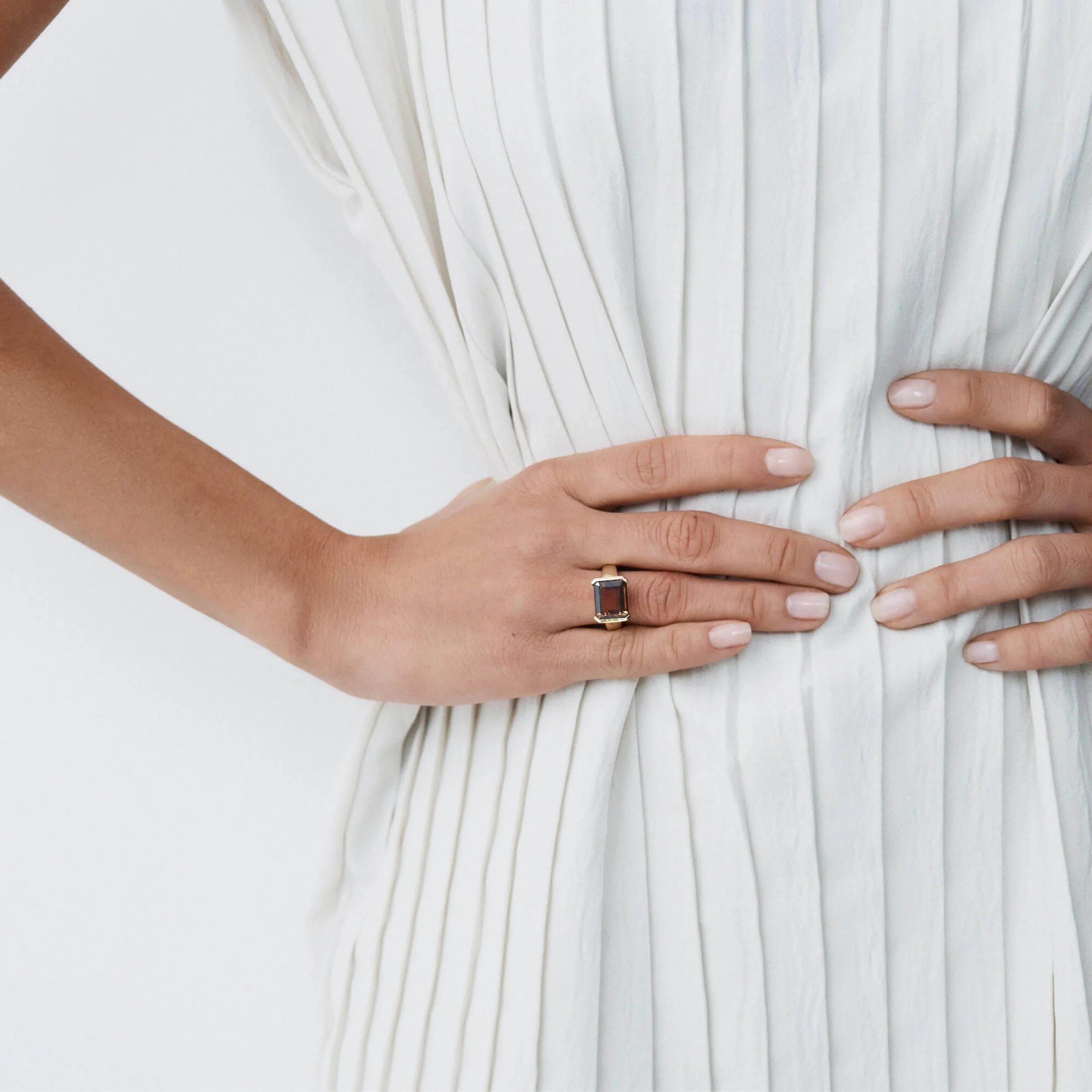 14kt Smokey Quartz Domino Set sold by Otiumberg product image thumbnail 3