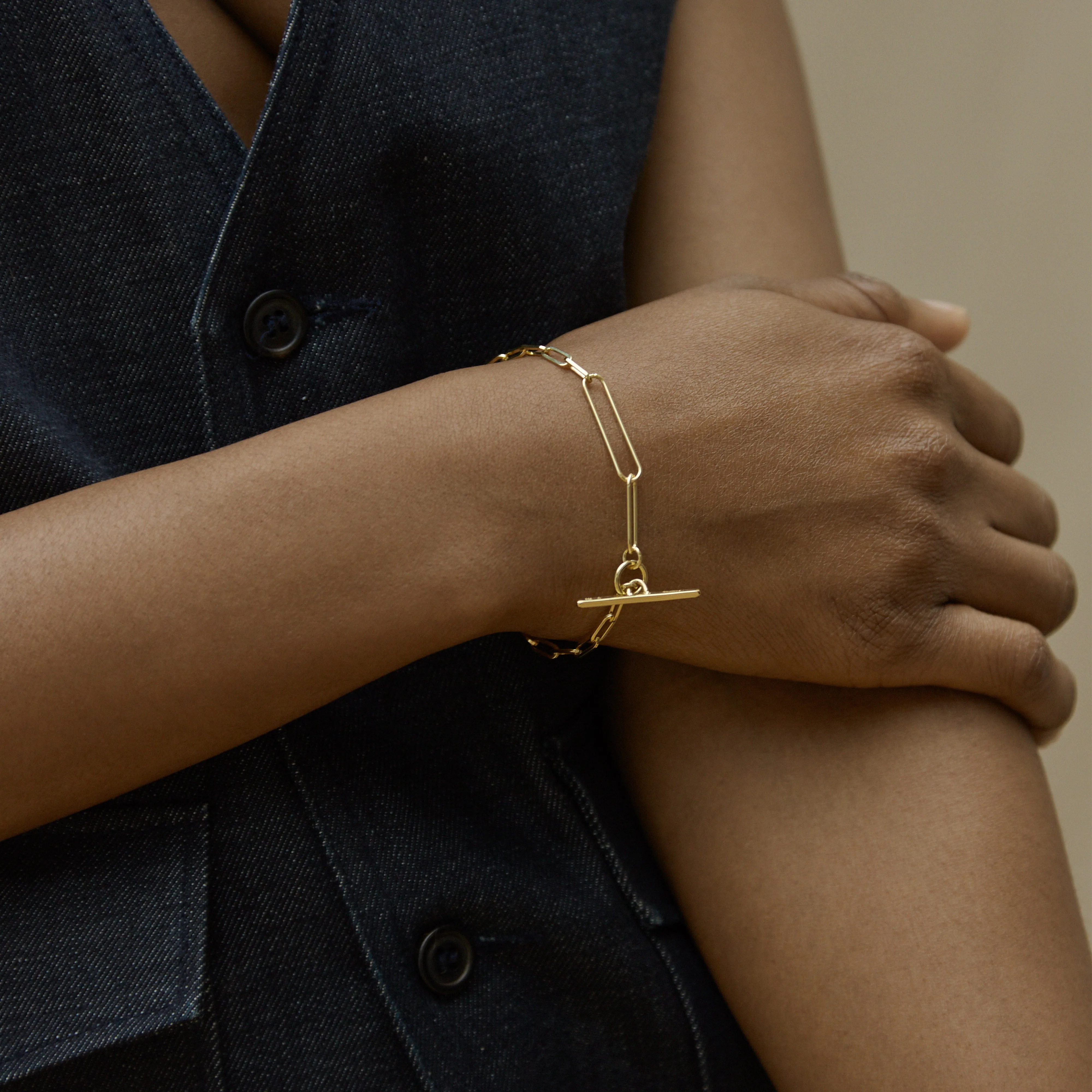 Two Chain Paperclip Bracelet sold by Otiumberg product image thumbnail 2