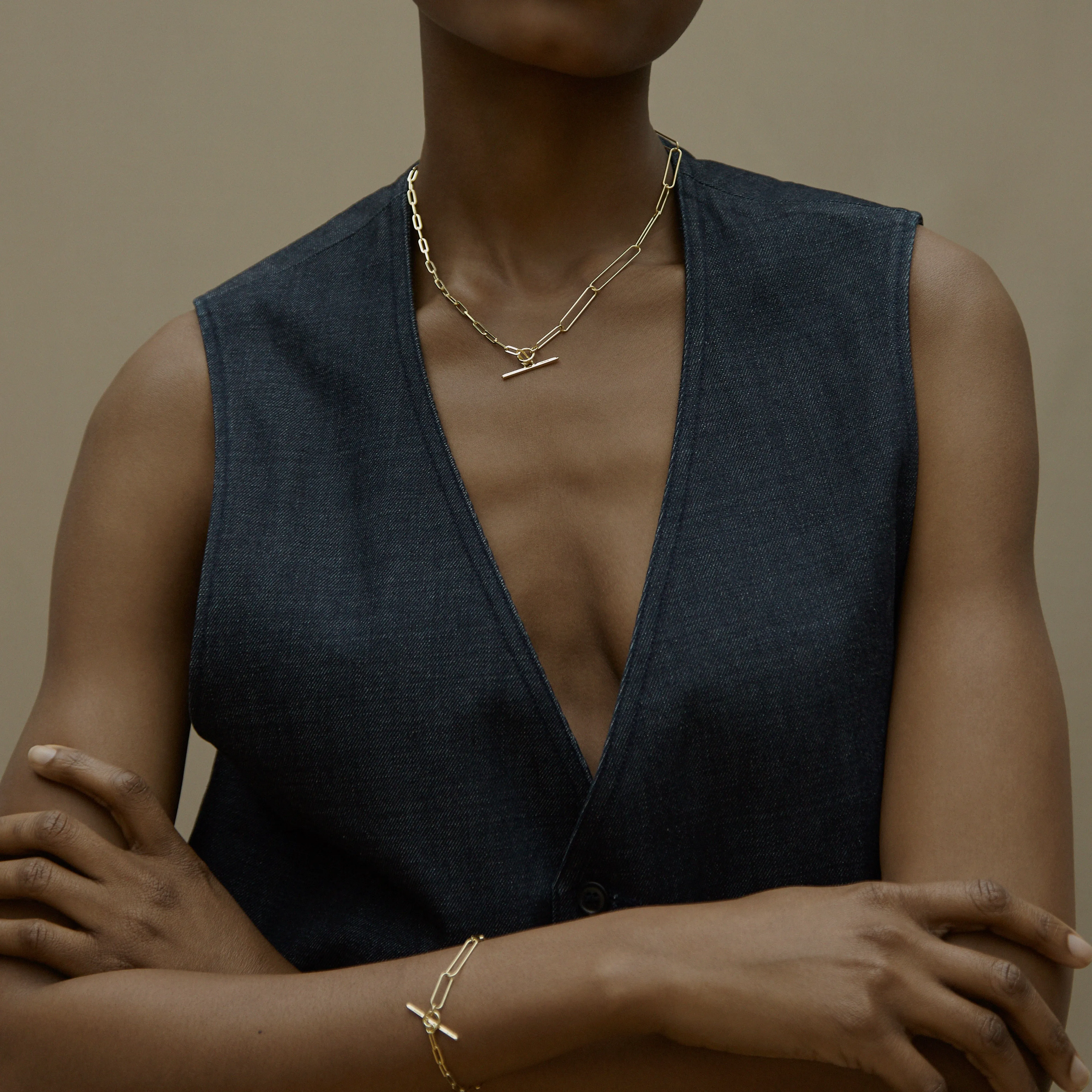 Two Chain Paperclip Bracelet sold by Otiumberg product image thumbnail 3