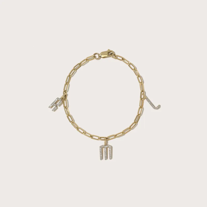 Diamond Charm Bracelet (Made To Order) sold by Otiumberg