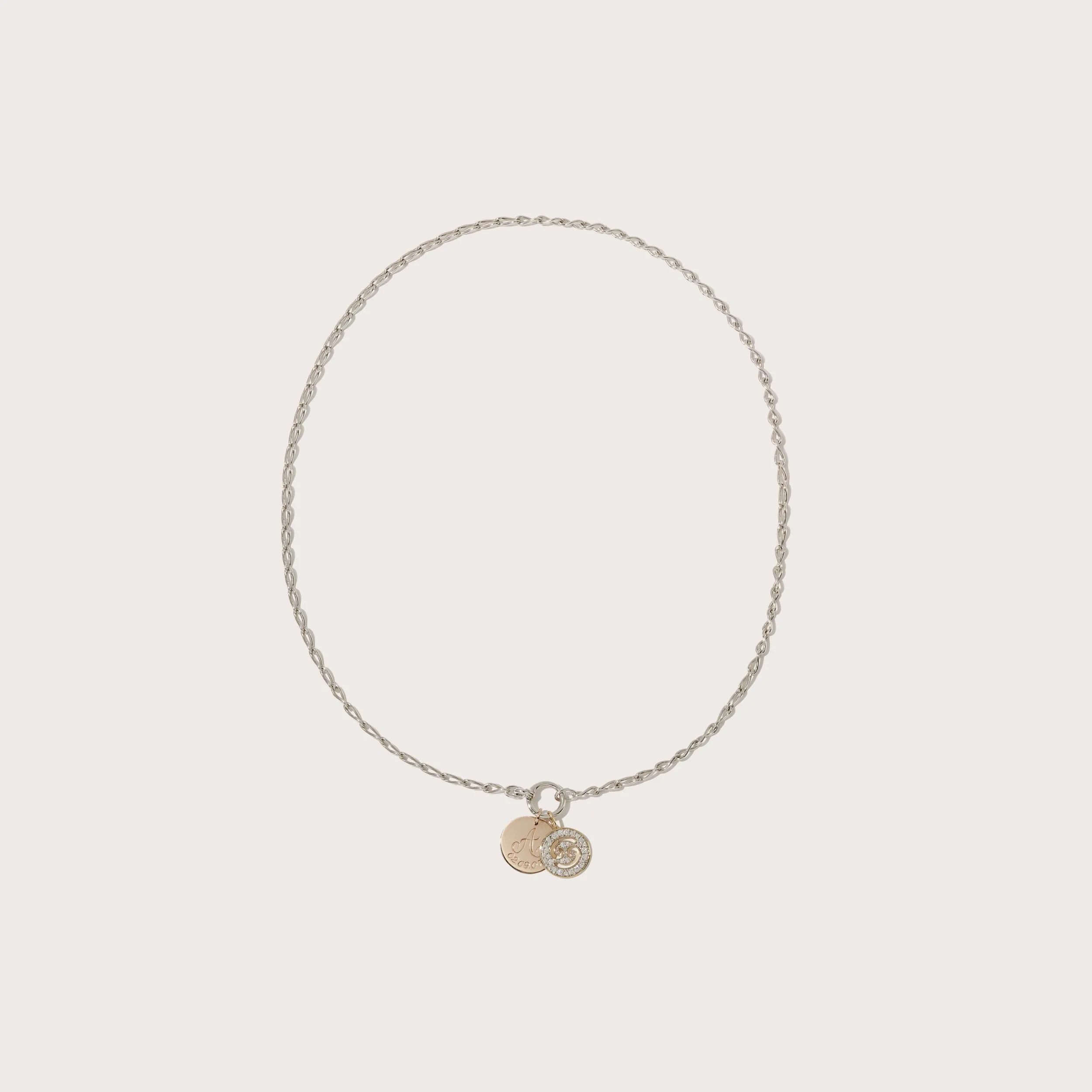 Diamond Zodiac & Engraved Eternal Necklace sold by Otiumberg product image thumbnail 3