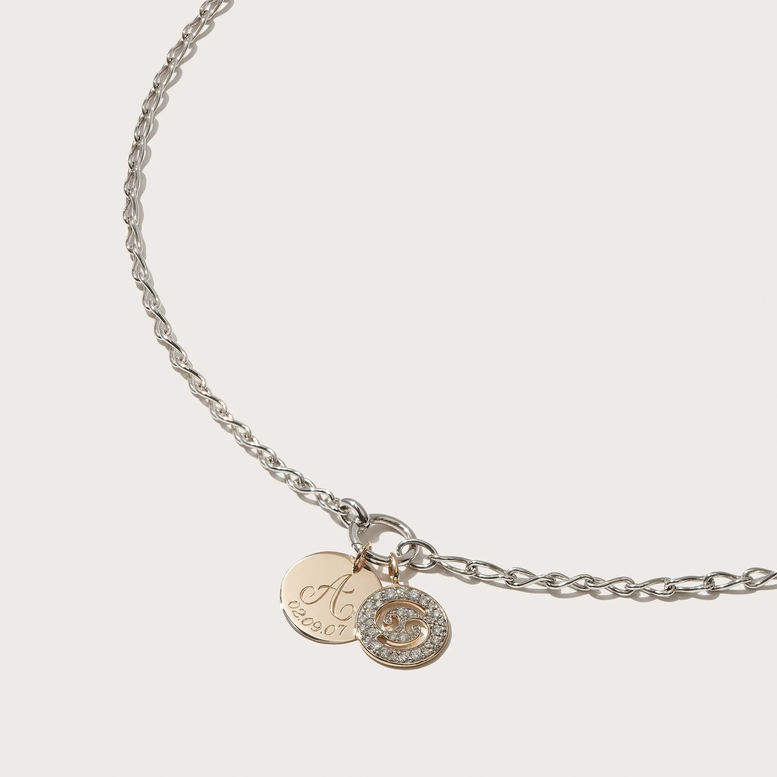 Diamond Zodiac & Engraved Eternal Necklace sold by Otiumberg