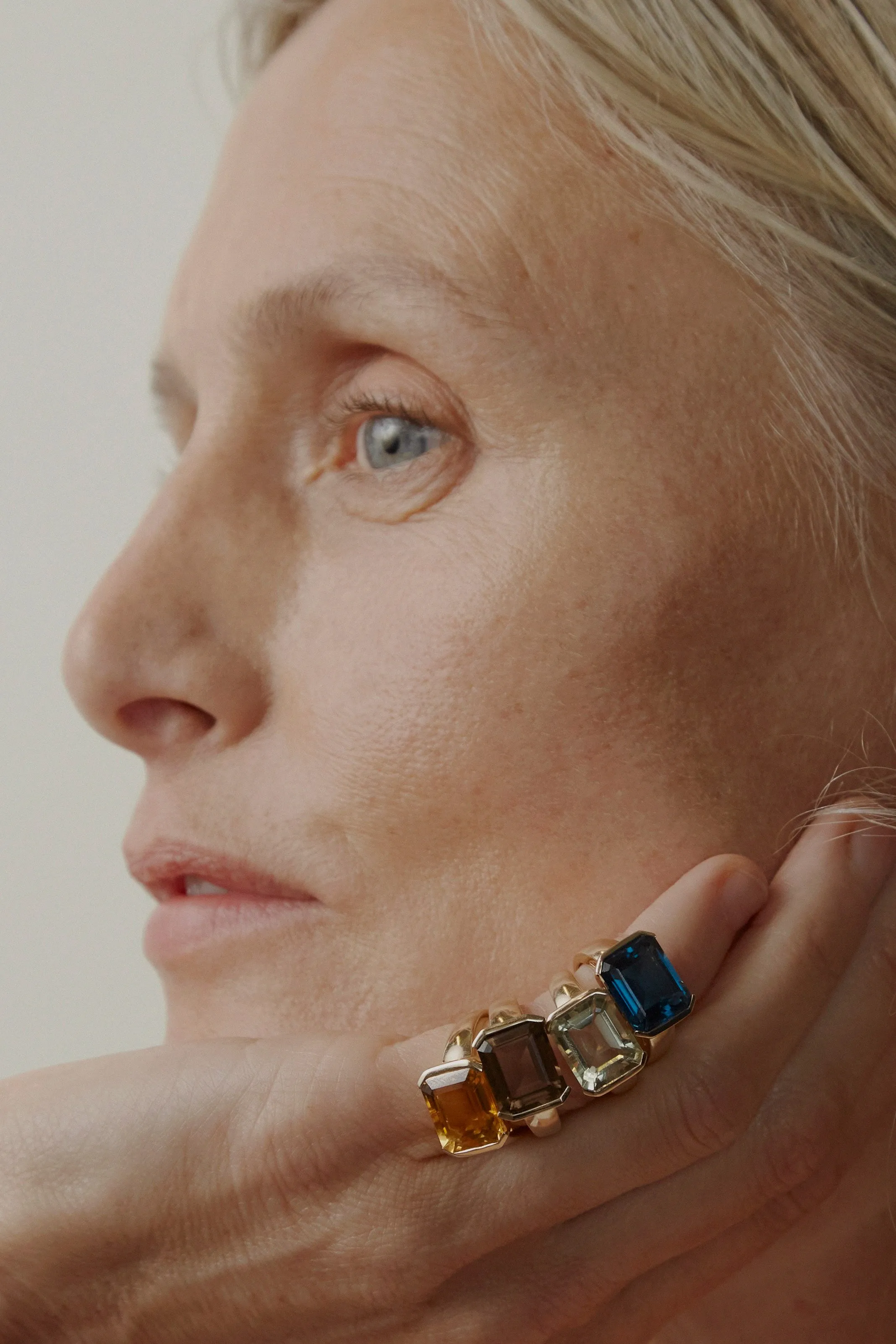 14kt Blue Topaz Domino Set sold by Otiumberg product image thumbnail 3