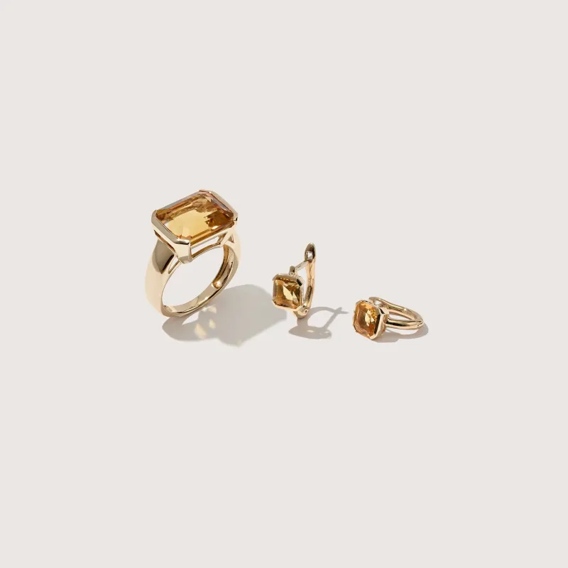 14kt Citrine Domino Set made by Otiumberg