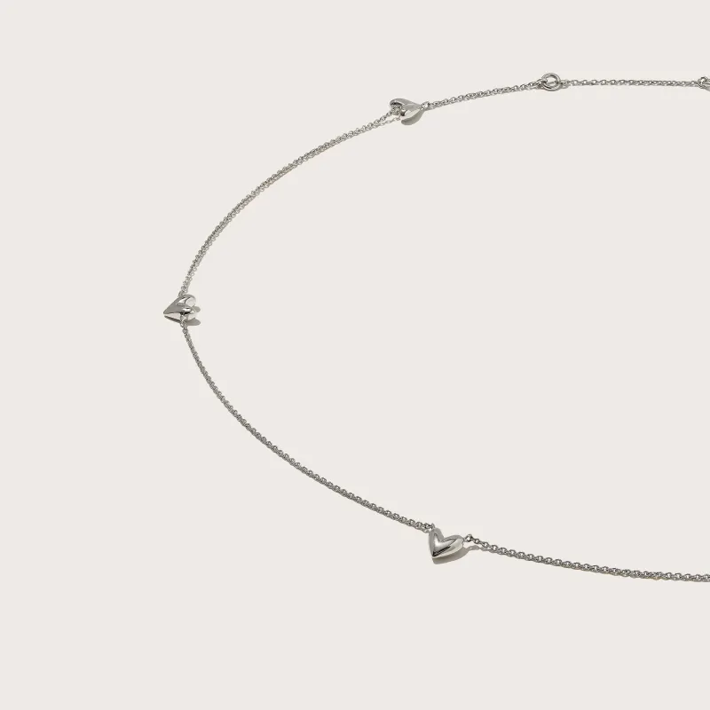 Roscida Heart Scatter Necklace made by Otiumberg