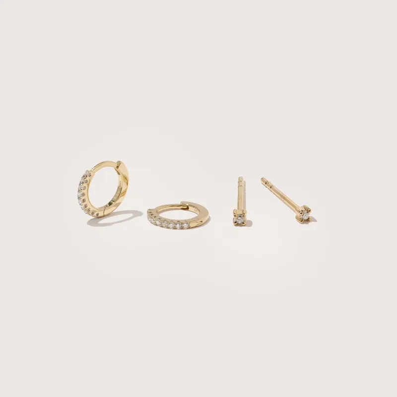 Diamond Huggies & Studs Edit - Set 1 sold by Otiumberg