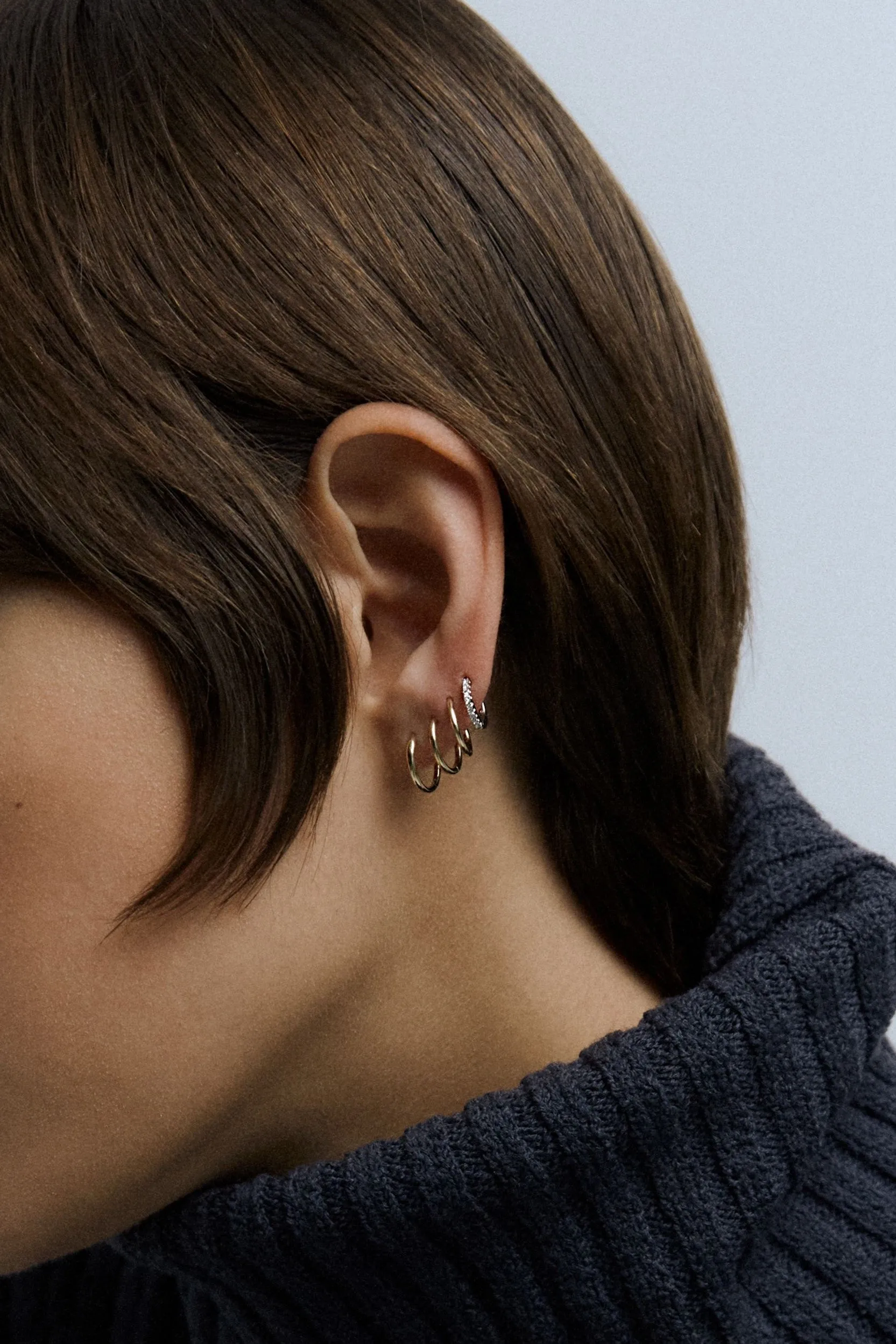 Signature Diamond Huggie Edit - Set 2 sold by Otiumberg product image thumbnail 3