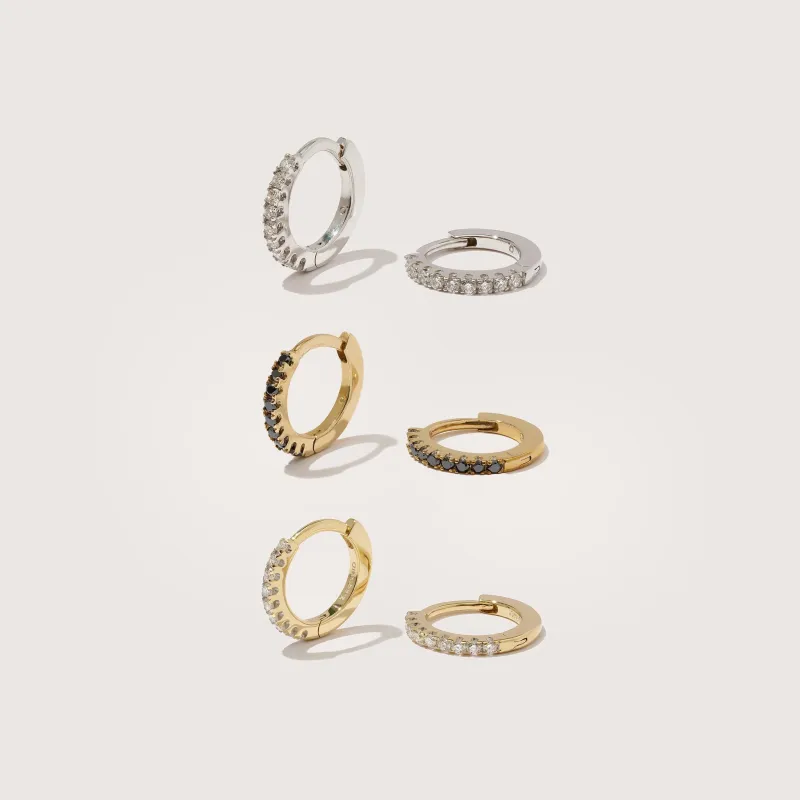 Signature Diamond Huggie Edit - Set 2 sold by Otiumberg