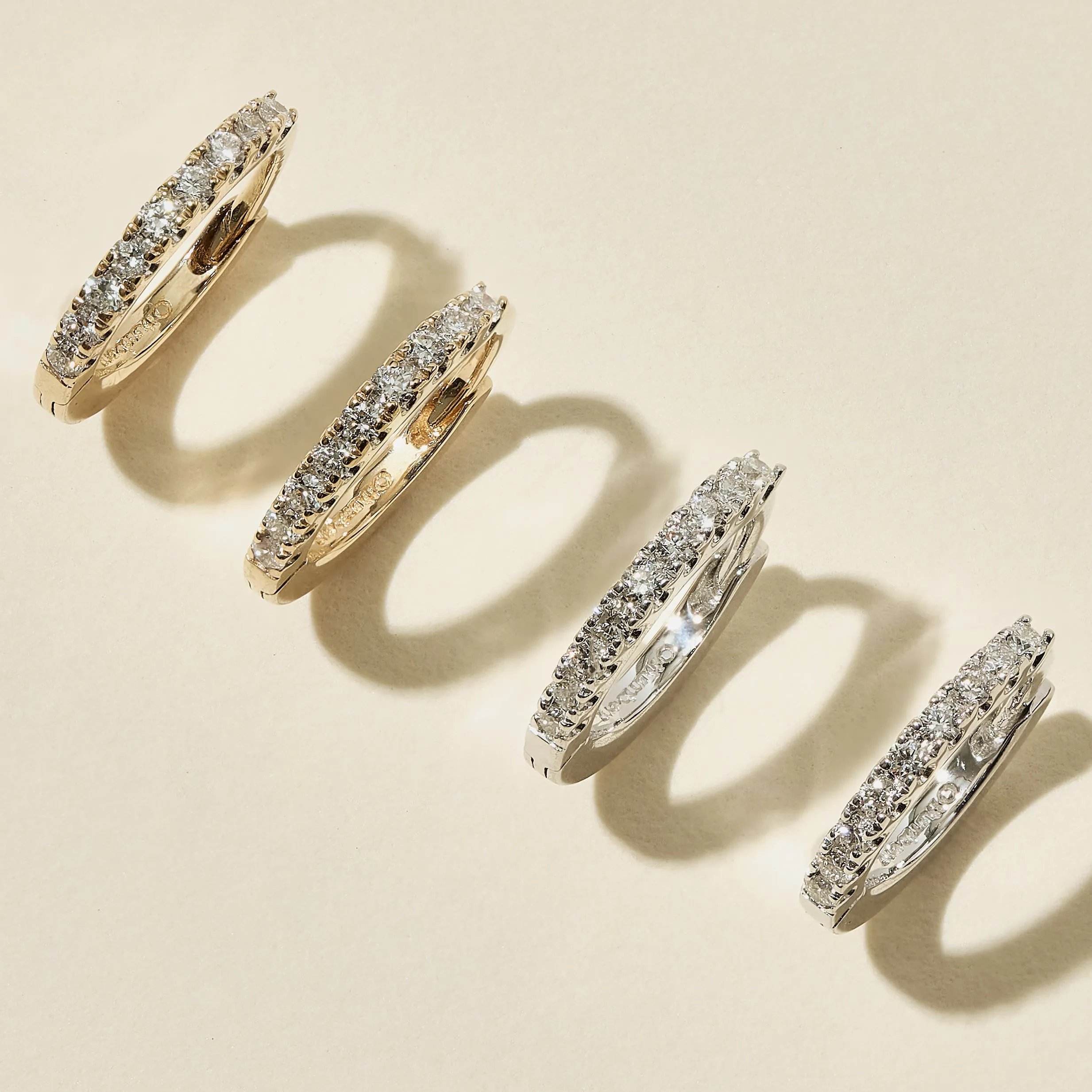 Signature Diamond Huggie Edit - Set 2 sold by Otiumberg product image thumbnail 2