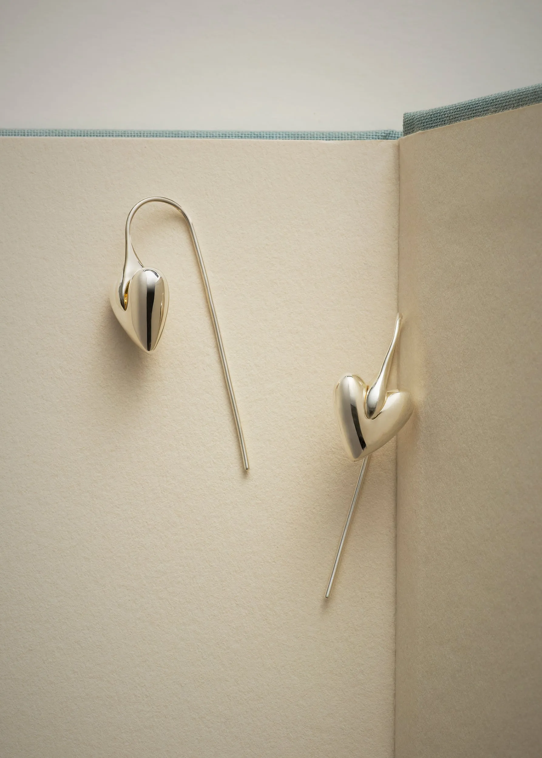 Carved Heart Hook Earrings sold by Otiumberg product image thumbnail 4