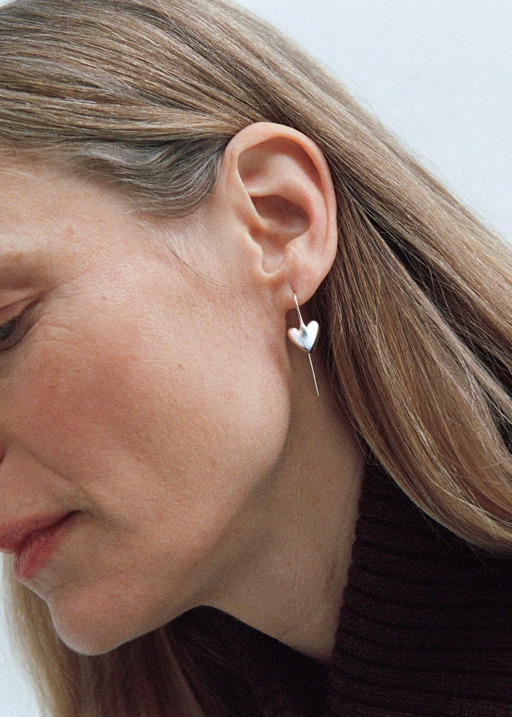 Carved Heart Hook Earrings sold by Otiumberg product image thumbnail 2