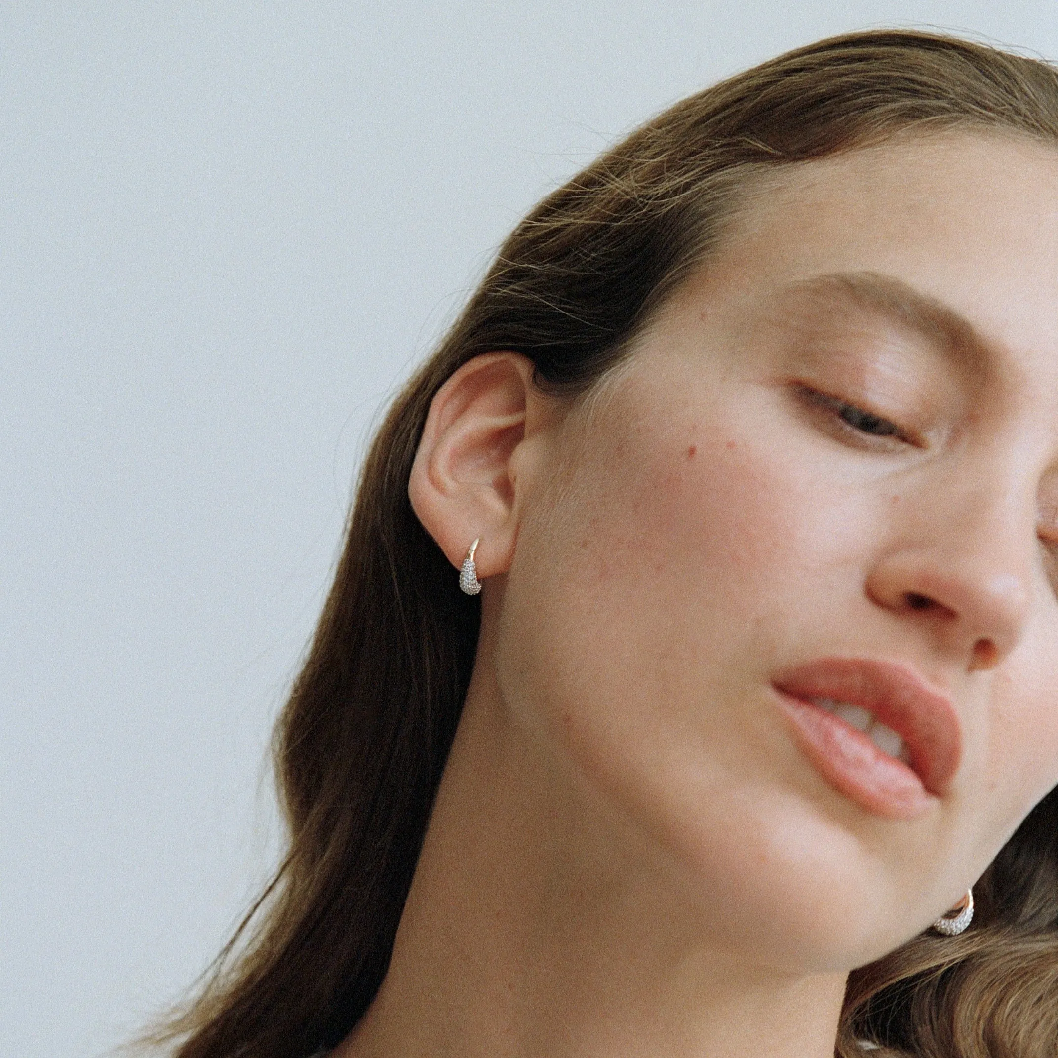 9kt Small Diamond Roscida Drop Earrings sold by Otiumberg product image thumbnail 2