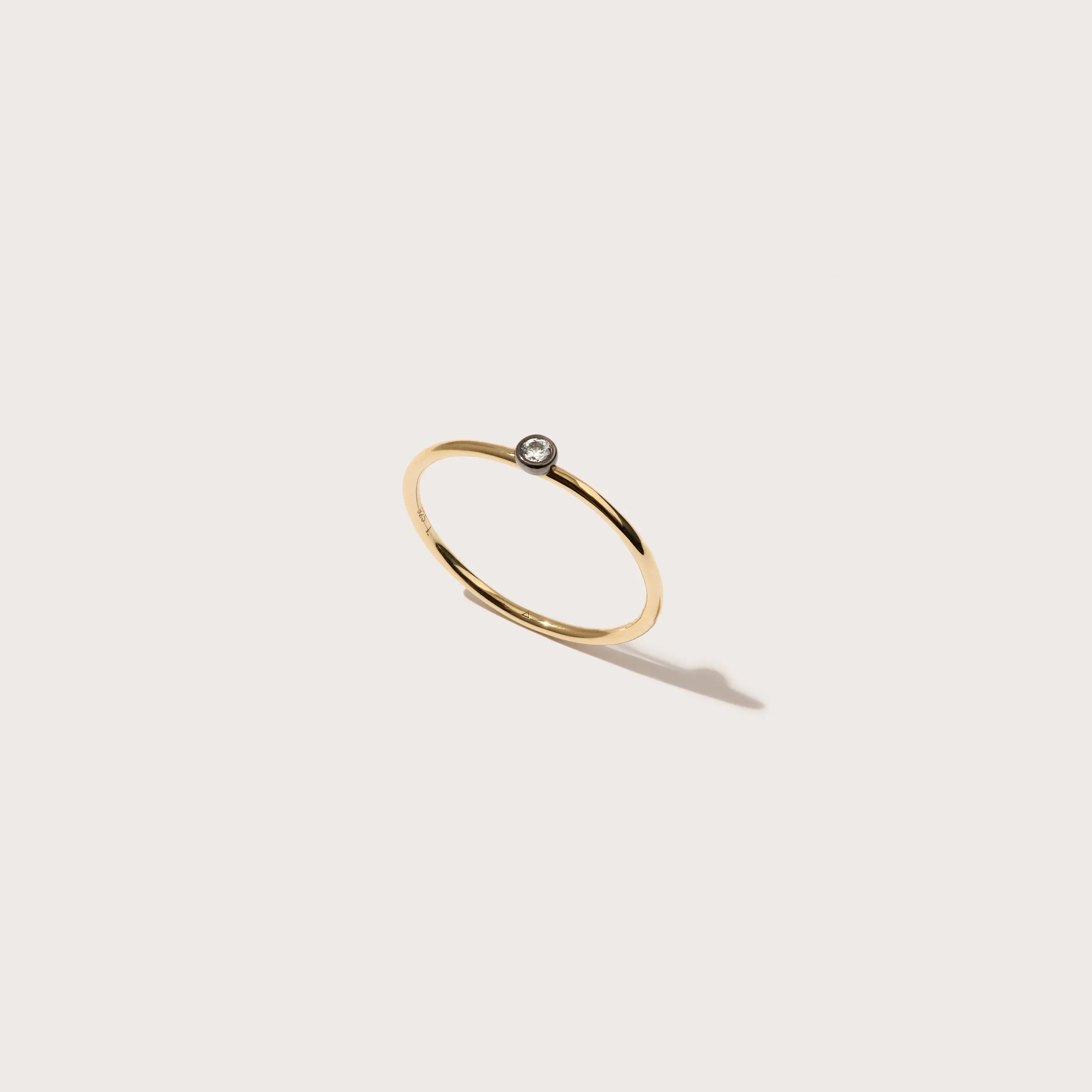 Midnight Bezel Set Diamond Thread Ring sold by Otiumberg