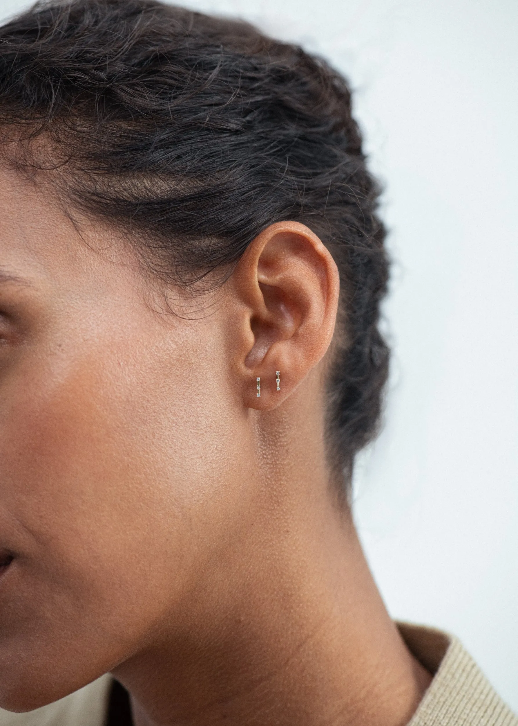 Three Diamond Bar Studs sold by Otiumberg product image thumbnail 2