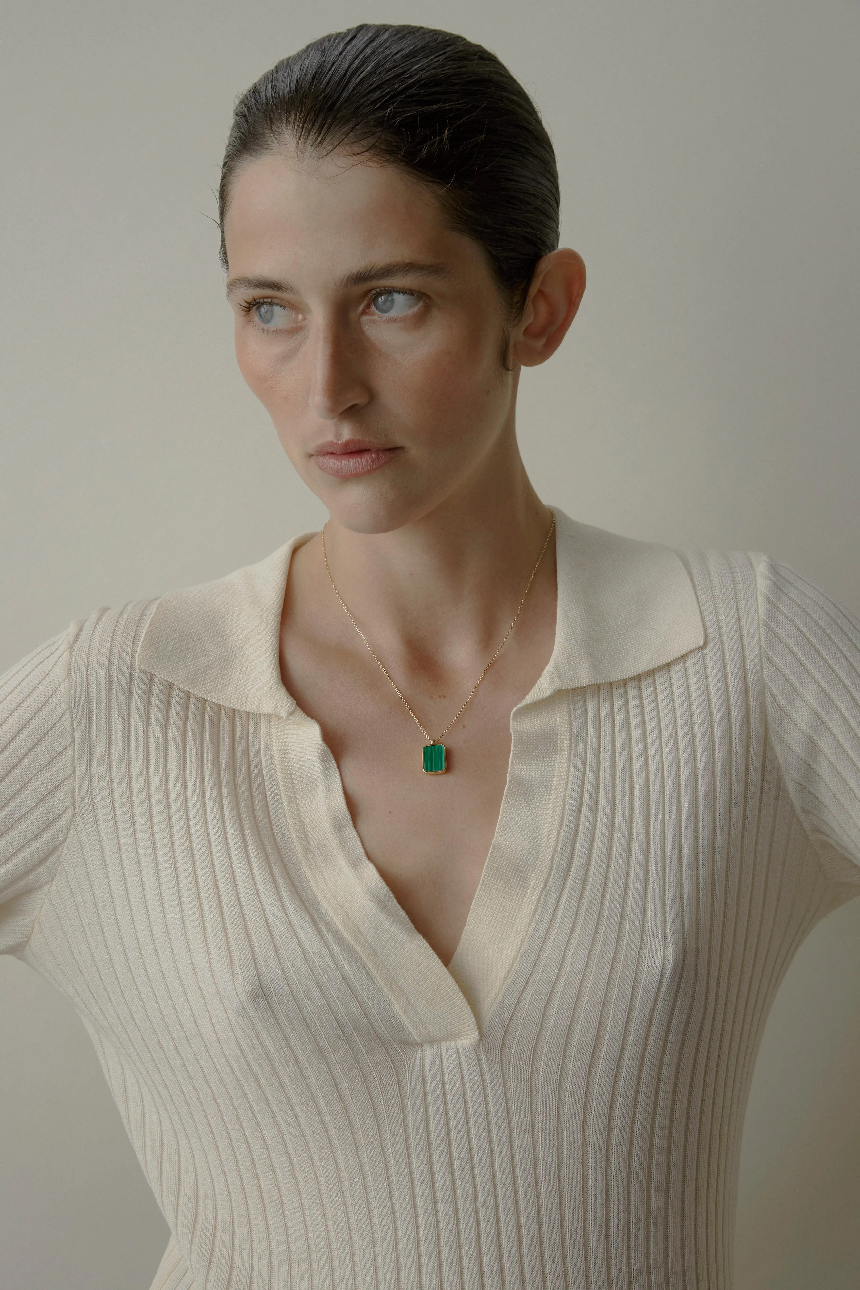 Malachite Tag Necklace sold by Otiumberg product image thumbnail 2