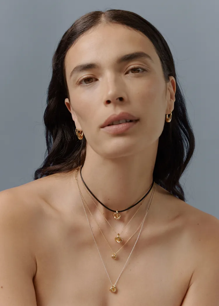 Mixed Metal Long Knot Necklace sold by Otiumberg product image thumbnail 2