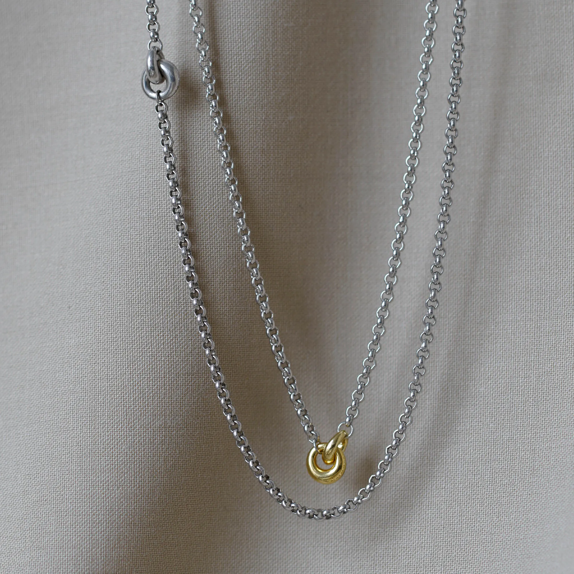 Long Mixed Metal Link Up Chain sold by Otiumberg product image thumbnail 4