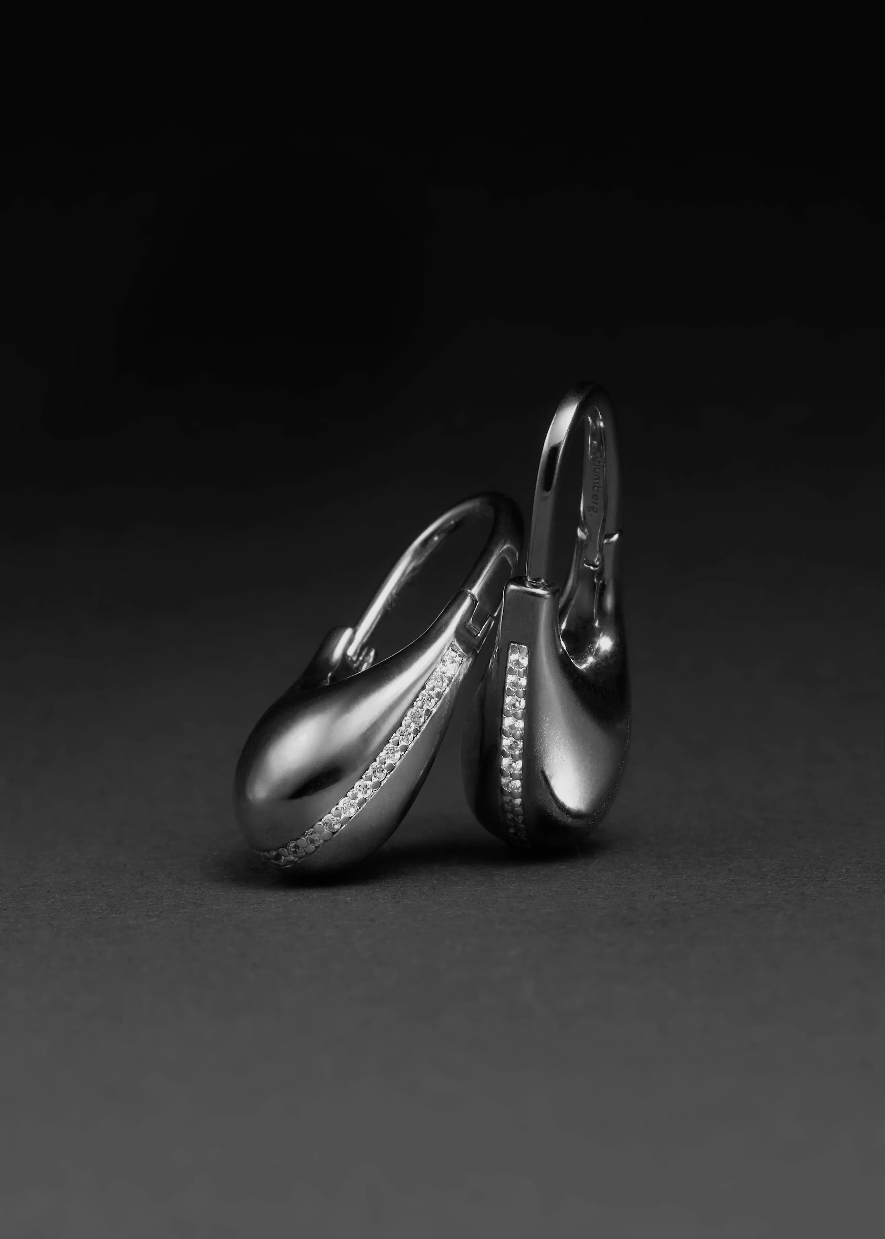 Pavé Roscida Drop Hoops sold by Otiumberg product image thumbnail 3