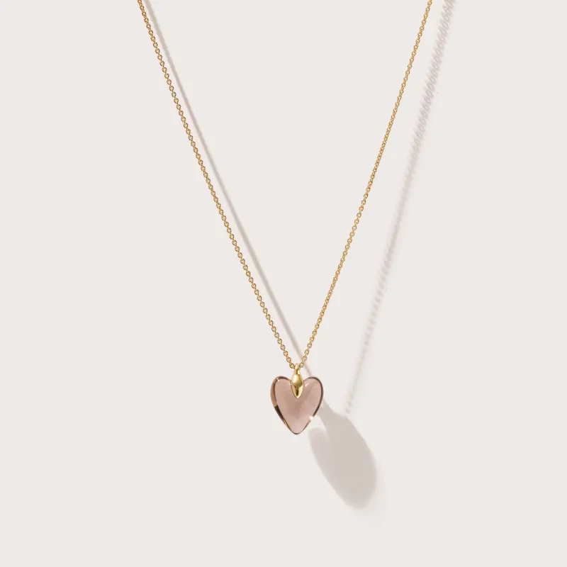 Smokey Quartz Heart Necklace made by Otiumberg