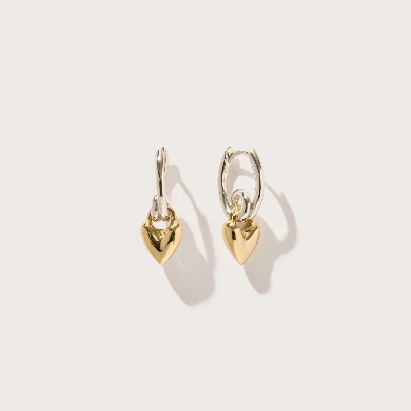 Heart Loop Drop Earrings made by Otiumberg