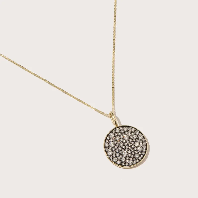 Midnight Diamond Disc Pendant made by Otiumberg