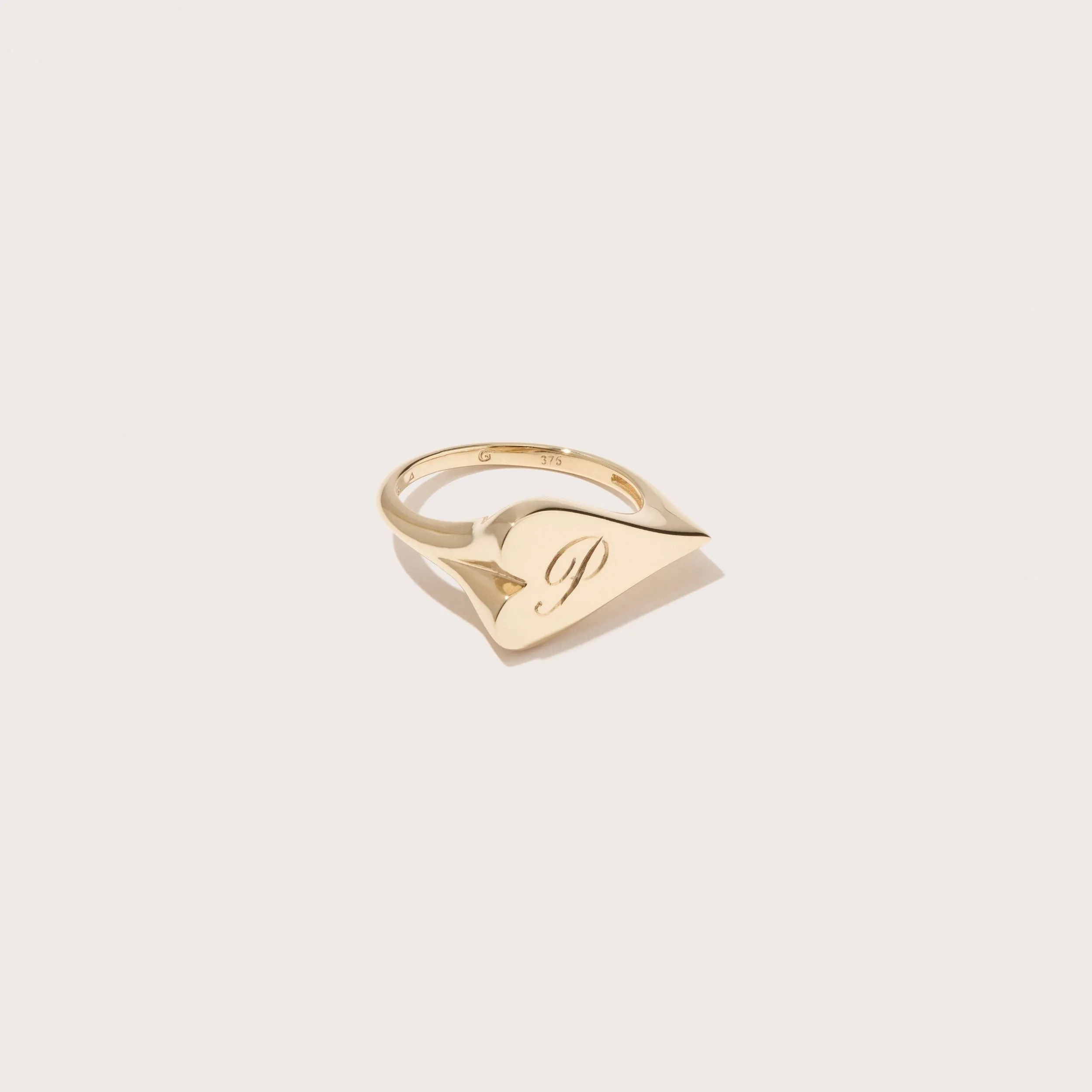 Heart Signet Ring with Complimentary Hand Engraving sold by Otiumberg product image thumbnail 3