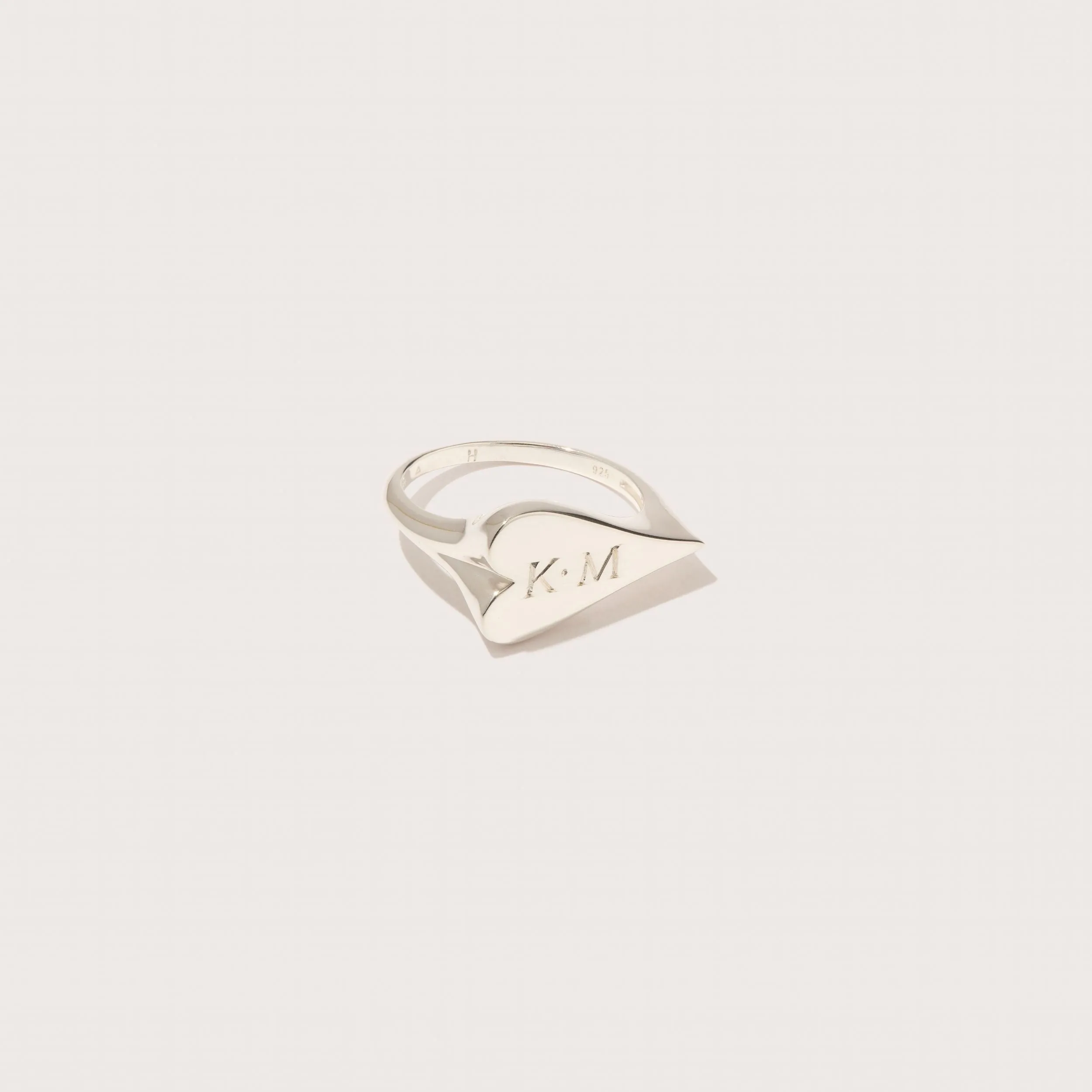 Heart Signet Ring with Complimentary Hand Engraving sold by Otiumberg product image thumbnail 3