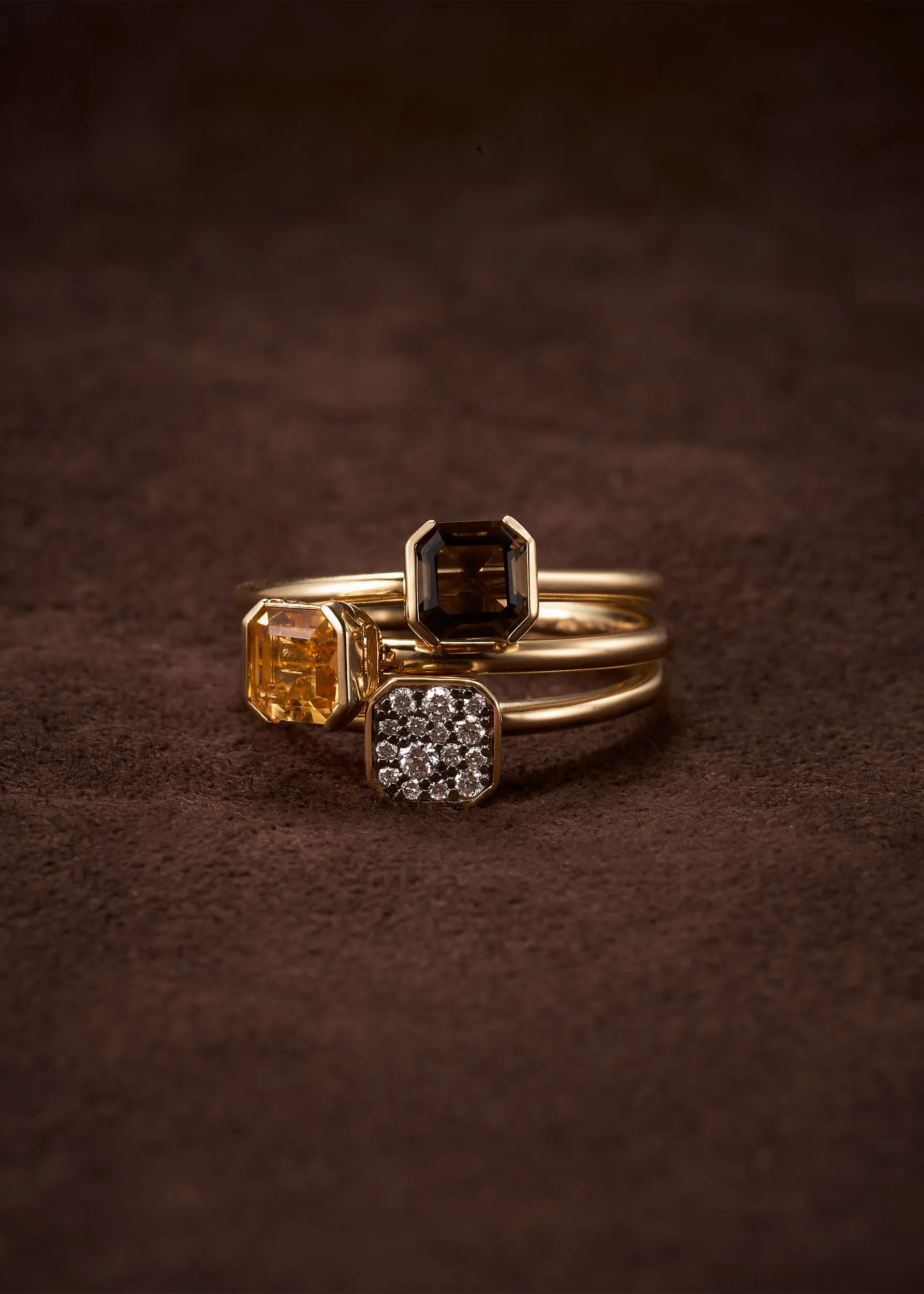 Slim Midnight Diamond Domino Ring sold by Otiumberg product image thumbnail 4