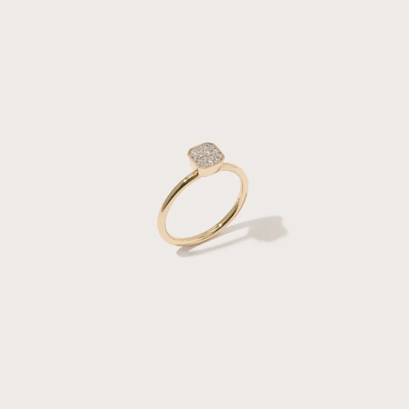 Slim Diamond Domino Ring made by Otiumberg