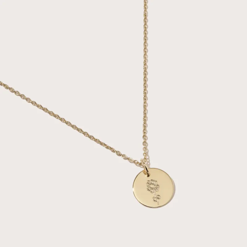 Tiny Gold Disc with Picture Engraving made by Otiumberg