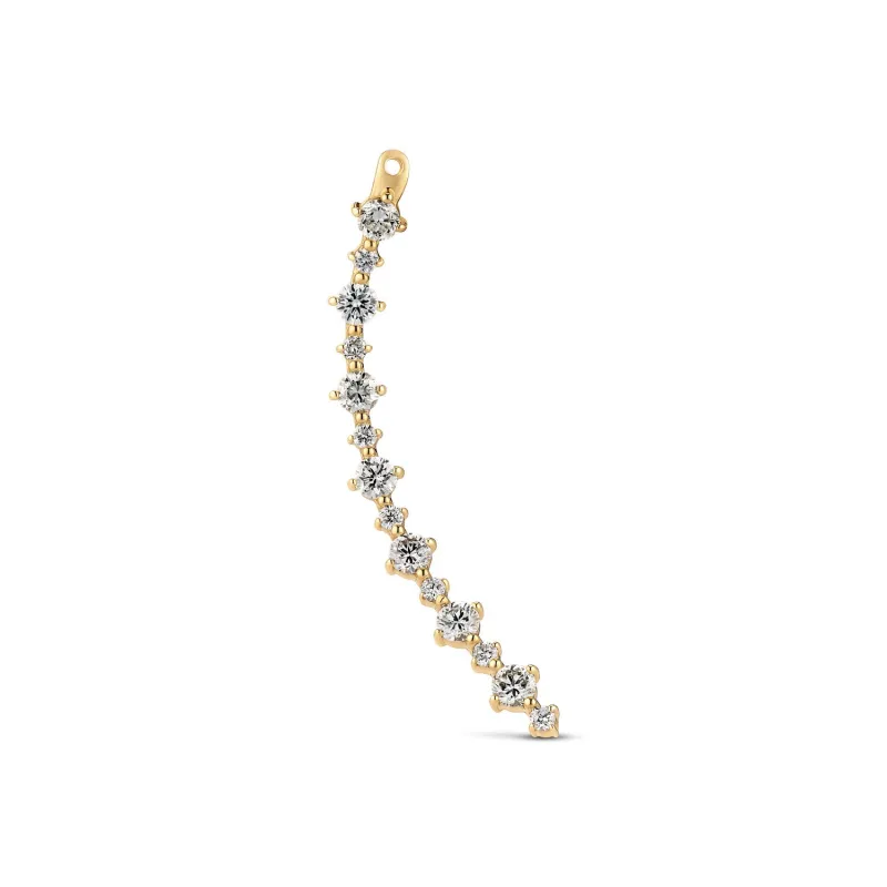 Earring Brina Lungo Charm Right - 14k yellow gold or white gold 0.72 ct TW G-H VS lab-grown diamonds made by Sif Jakobs