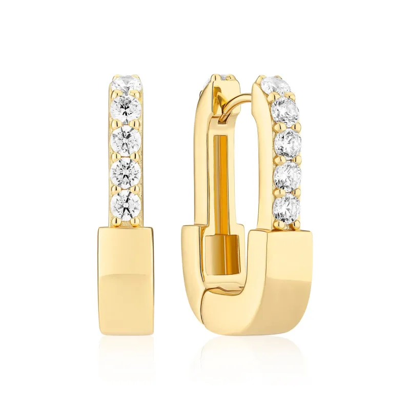 Earrings Maratea with white zirconia sold by Sif Jakobs