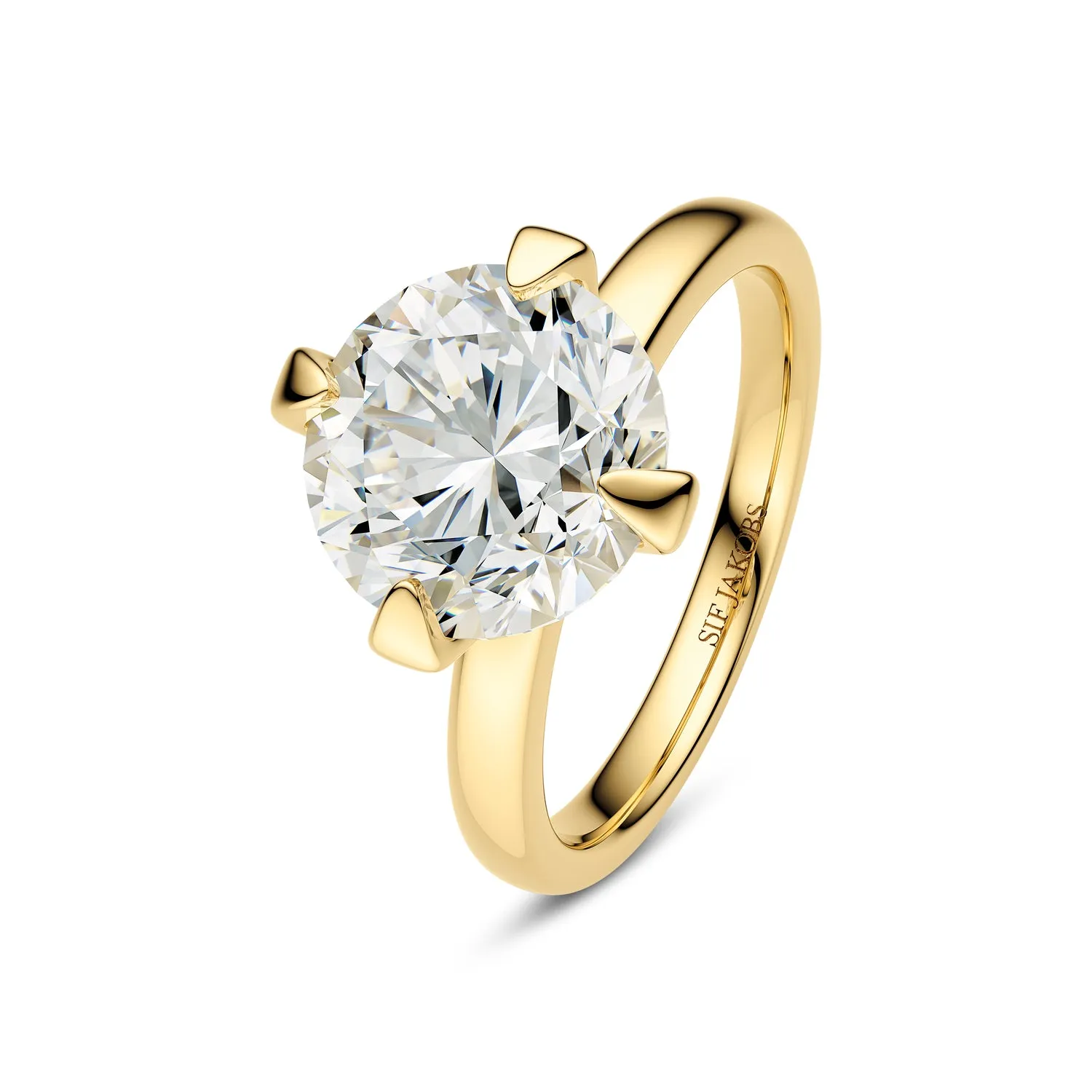 Ring Venice Solitaire - 14k yellow gold or white gold 0.50-3.00 ct TW G-H VS lab-grown diamonds sold by Sif Jakobs