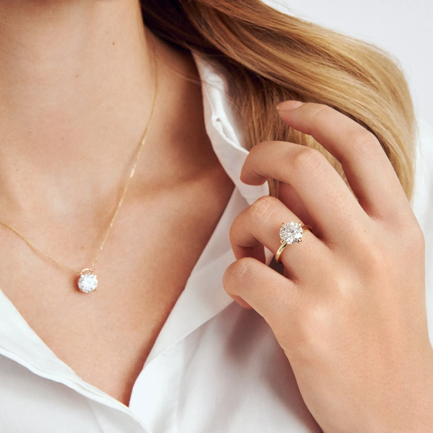 Ring Venice Solitaire - 14k yellow gold or white gold 0.50-3.00 ct TW G-H VS lab-grown diamonds sold by Sif Jakobs product image thumbnail 2