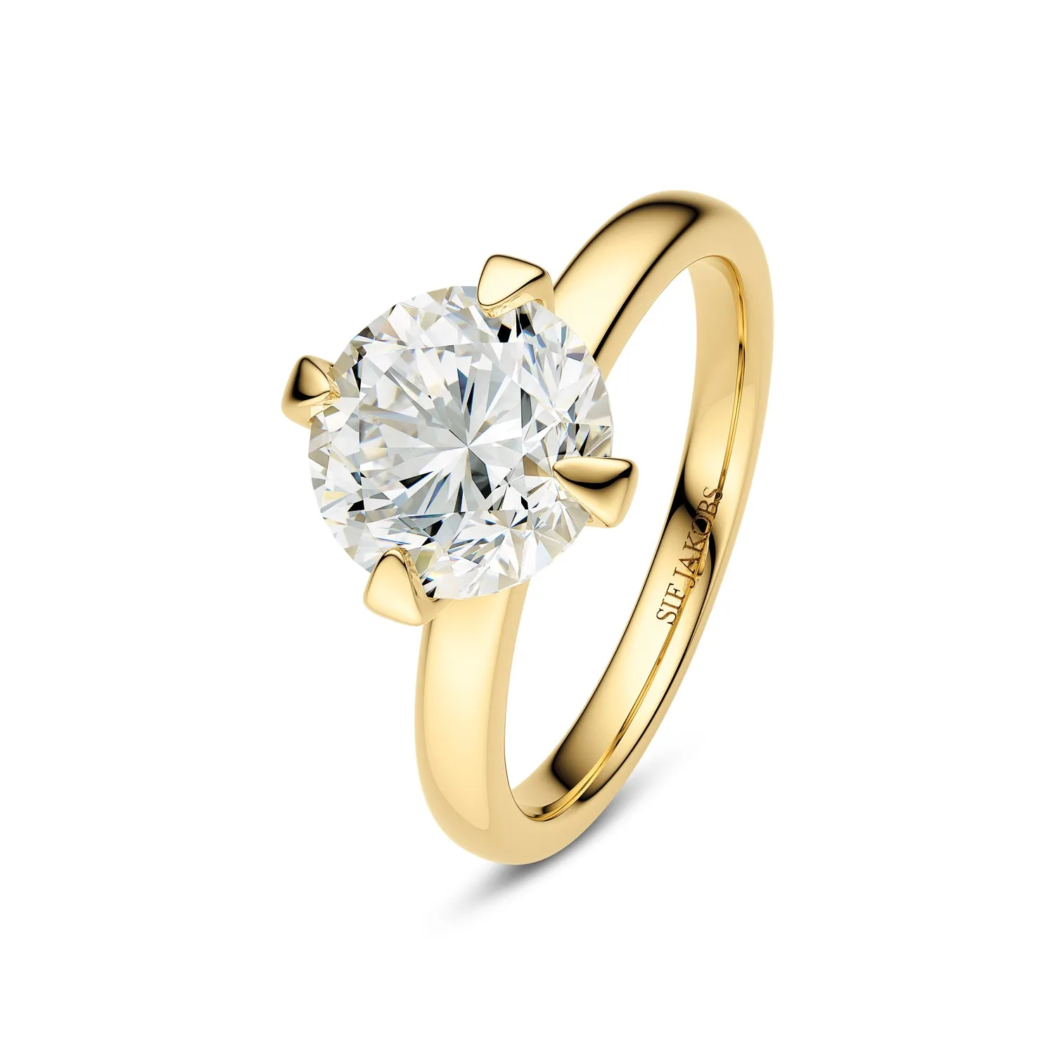 Ring Venice Solitaire - 14k yellow gold or white gold 0.50-3.00 ct TW G-H VS lab-grown diamonds sold by Sif Jakobs product image thumbnail 4