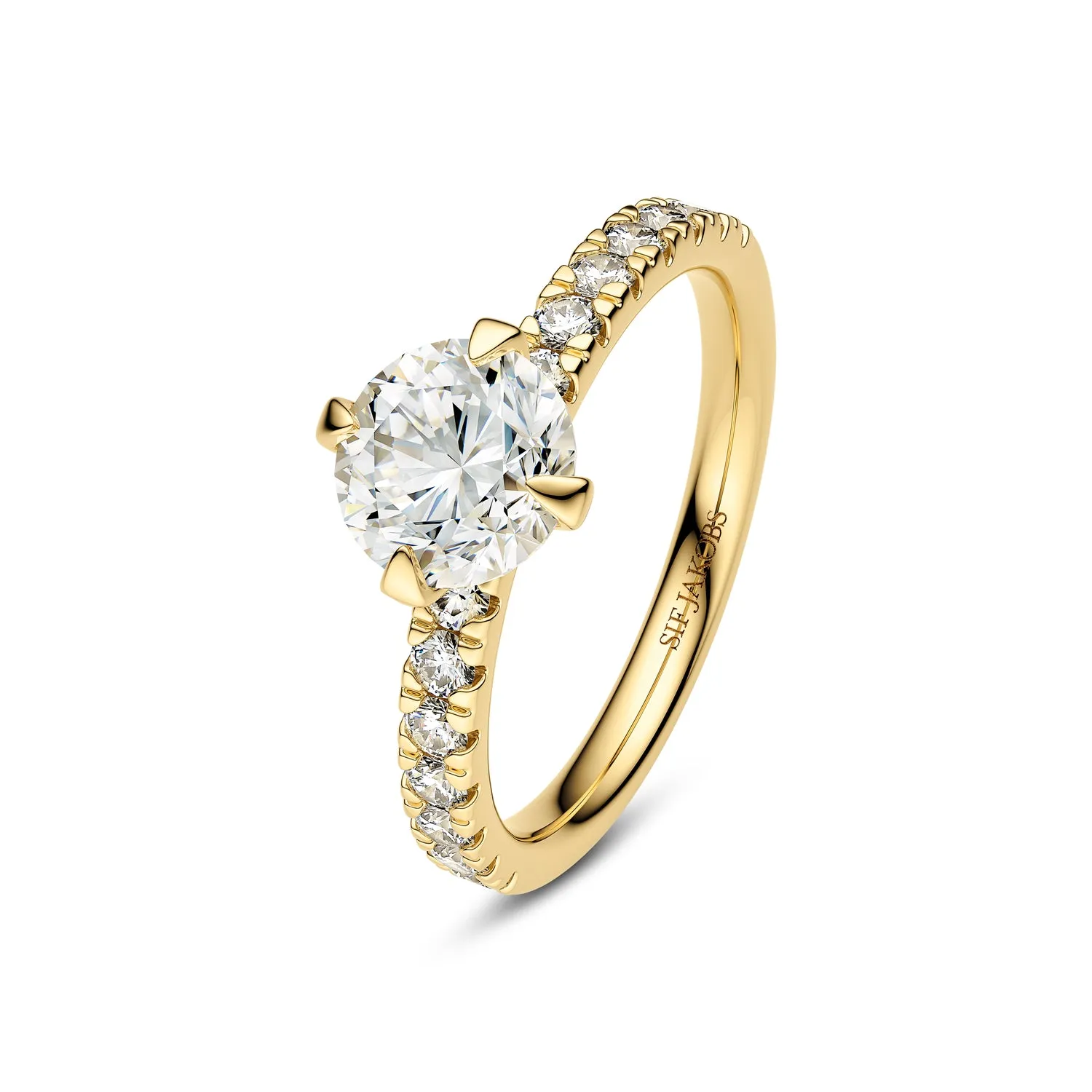 Ring Venice Solitaire - 14k yellow gold or white gold 0.50-3.00 ct TW G-H VS lab-grown diamonds sold by Sif Jakobs