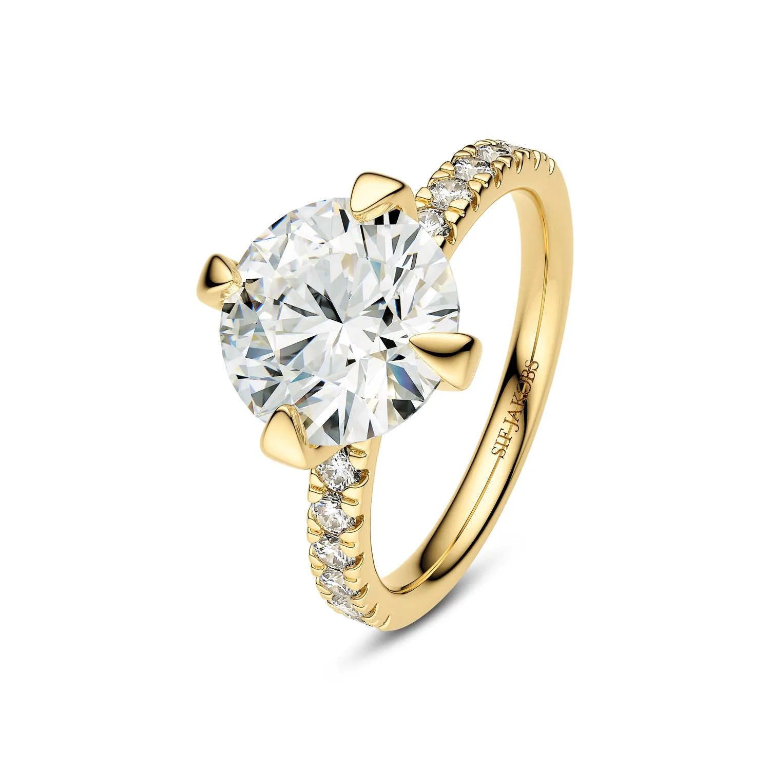 Ring Venice Solitaire - 14k yellow gold or white gold 0.50-3.00 ct TW G-H VS lab-grown diamonds sold by Sif Jakobs product image thumbnail 4