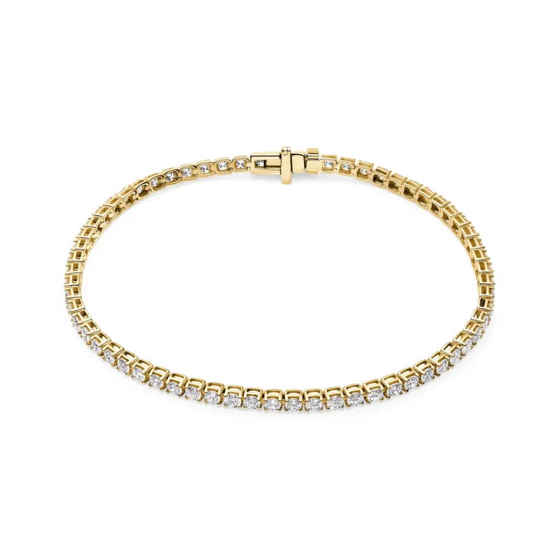 Bracelet Diamante Tennis - 14k yellow gold or white gold, 5.64-6.72 ct TW G-H VS lab-grown diamonds sold by Sif Jakobs