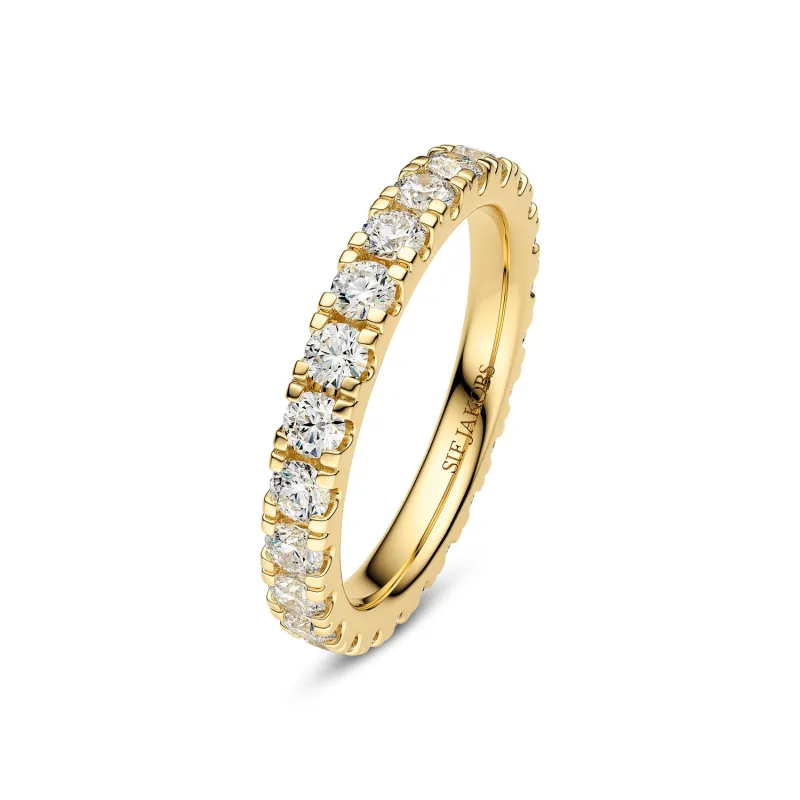 Ring Alba Eternity - 14k yellow gold or white gold 1.32-1.56 ct TW G-H VS lab-grown diamonds sold by Sif Jakobs
