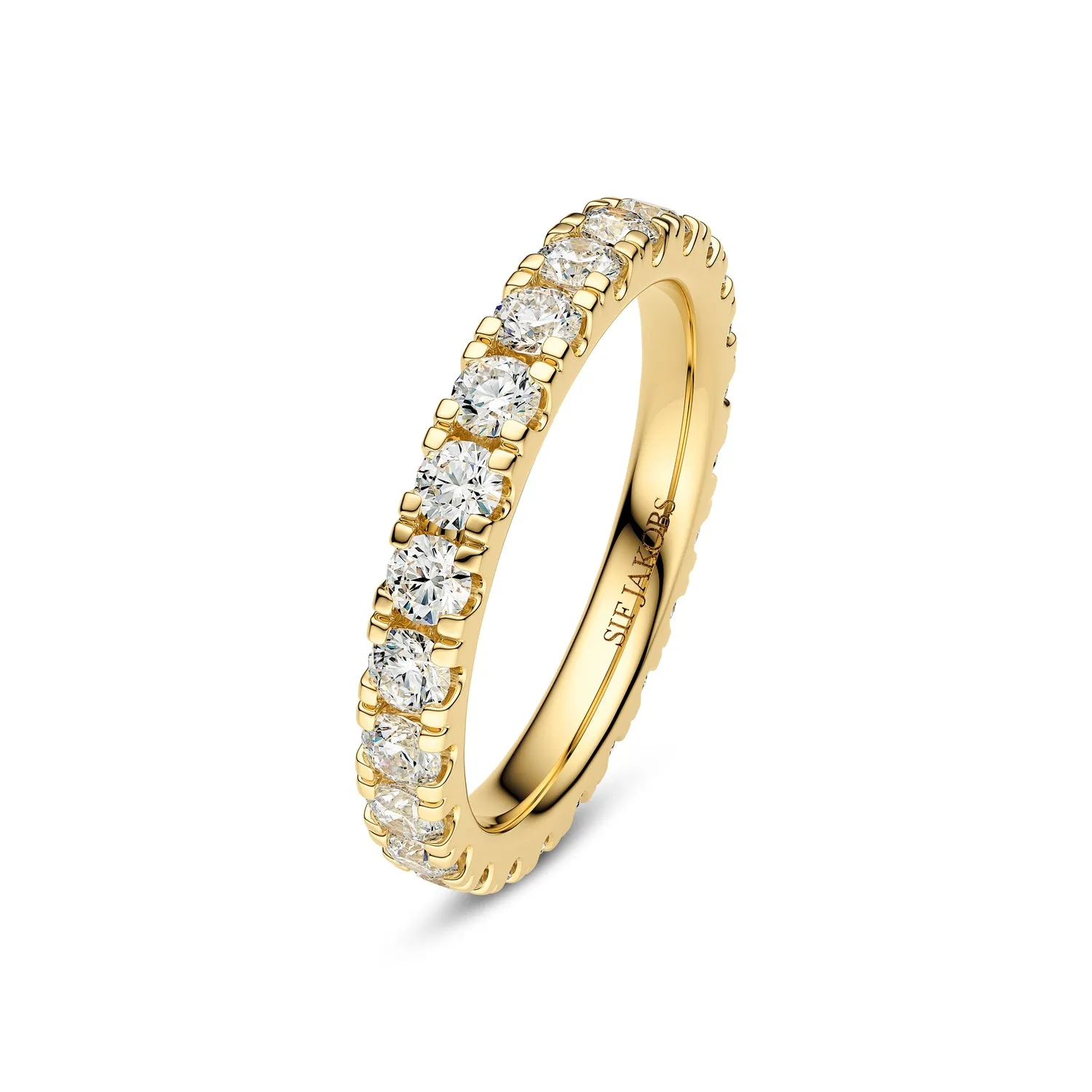 Ring Alba Eternity - 14k yellow gold or white gold 1.32-1.56 ct TW G-H VS lab-grown diamonds sold by Sif Jakobs